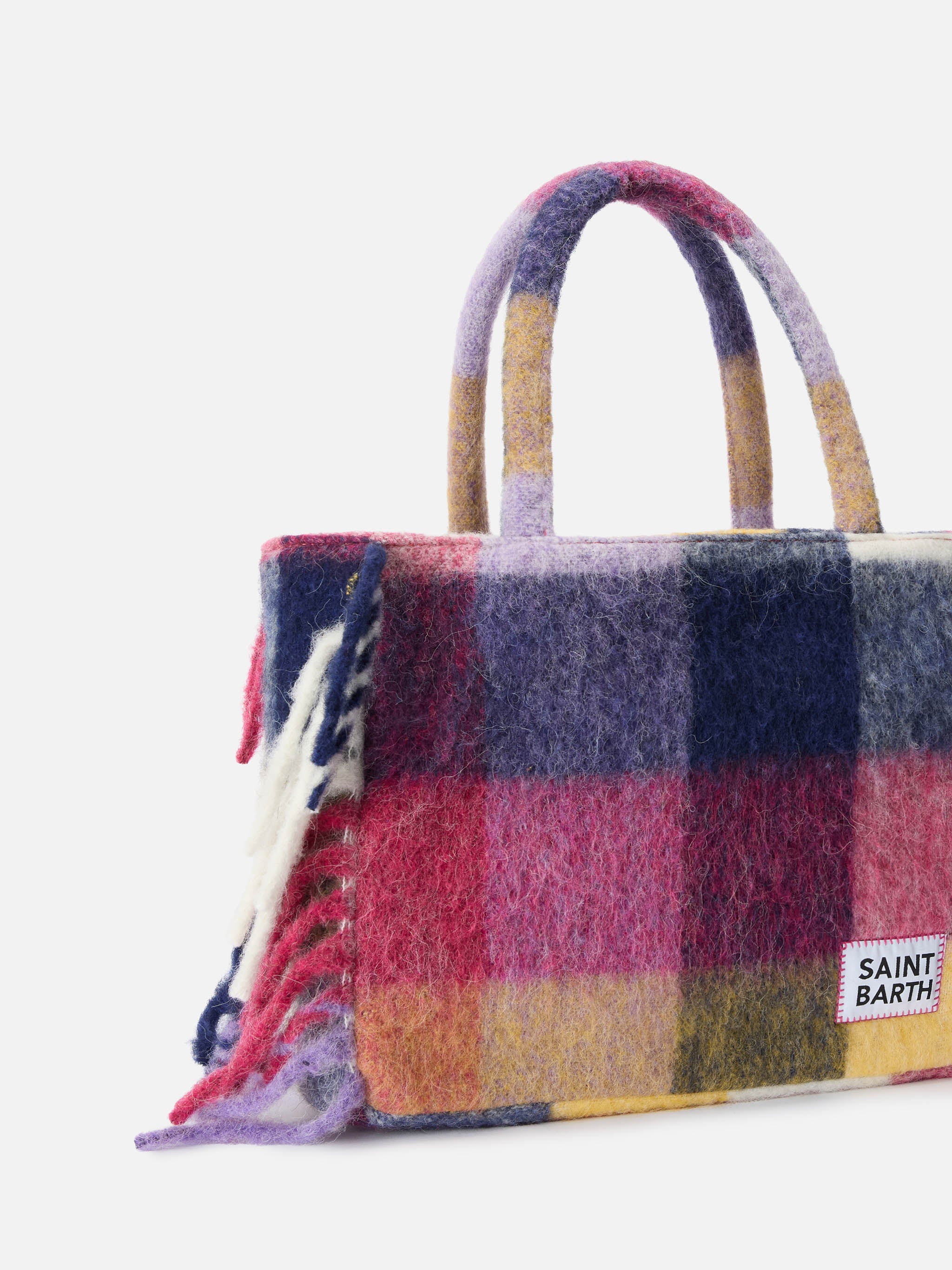Borsa a spalla Vanity Blanket con stampa a quadri - Image 3
