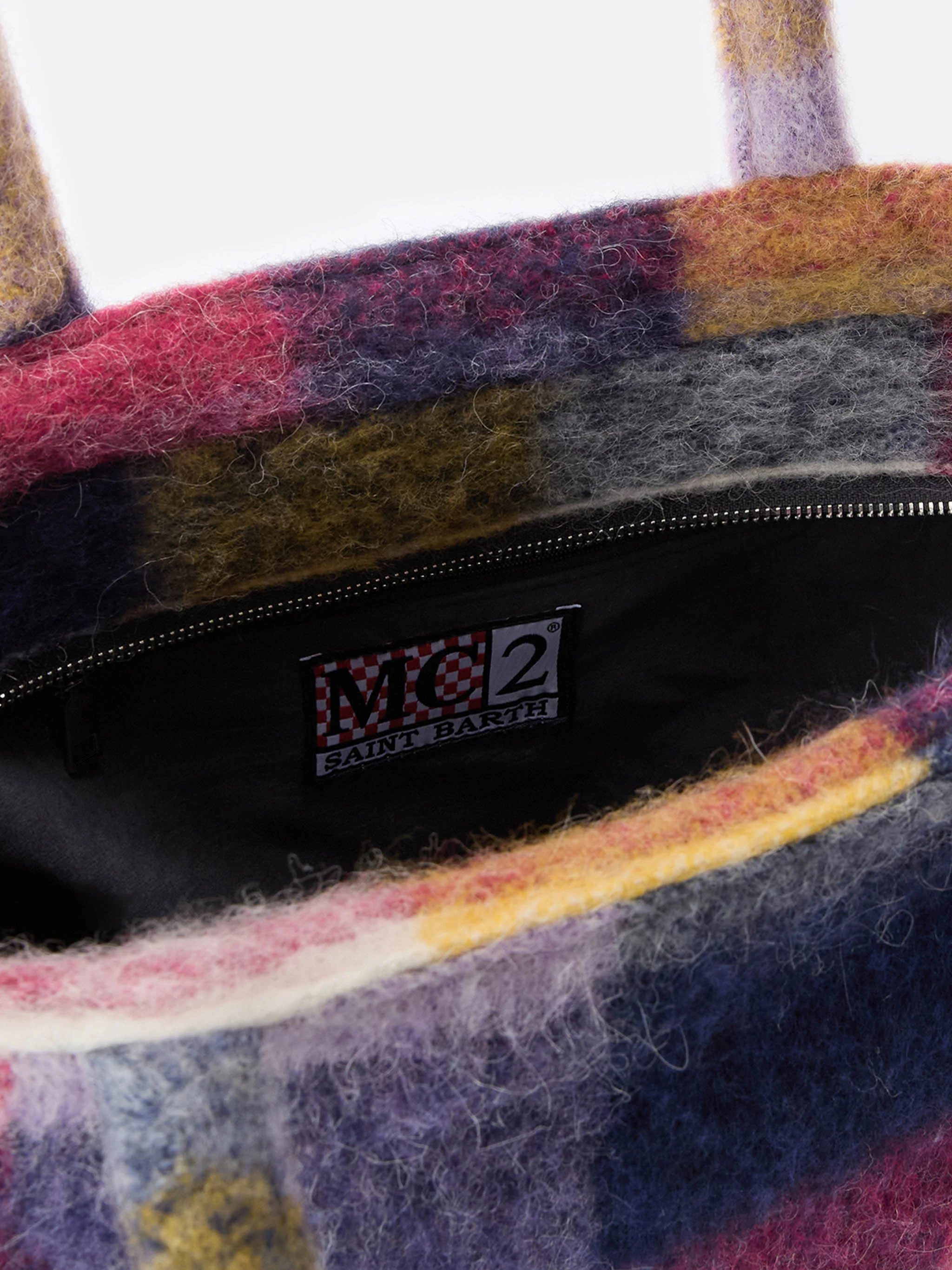 Borsa a spalla Vanity Blanket con stampa a quadri - Image 5