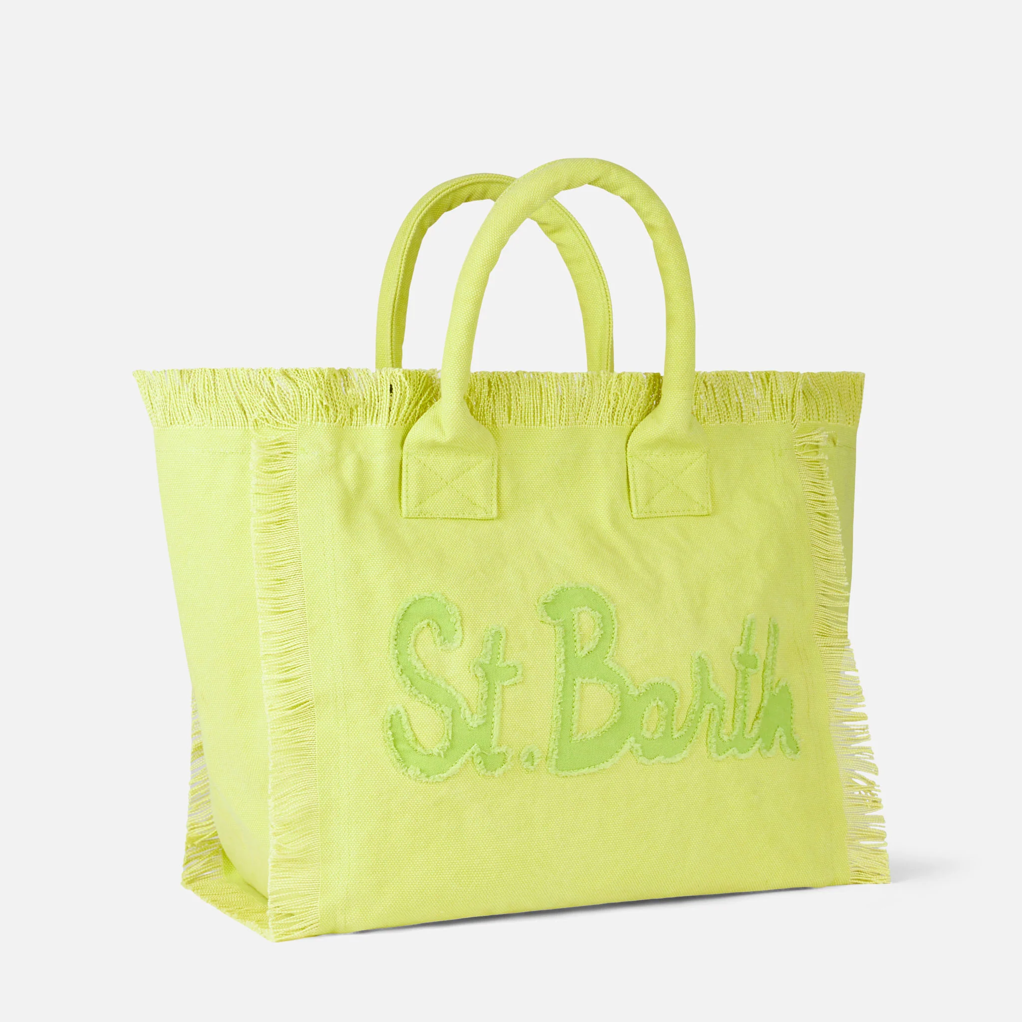 Borsa a spalla Vanity in tela verde chiaro - Image 3