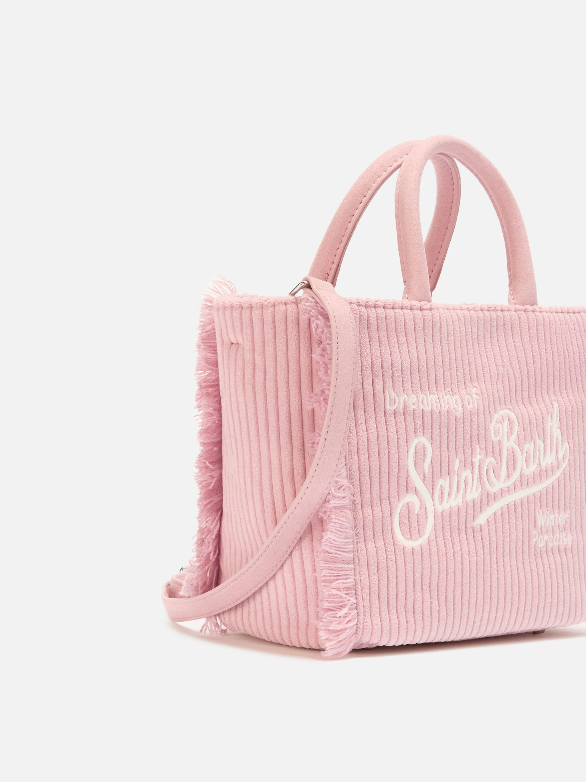 Borsa Vanity Mini Corduroy rosa - Image 3