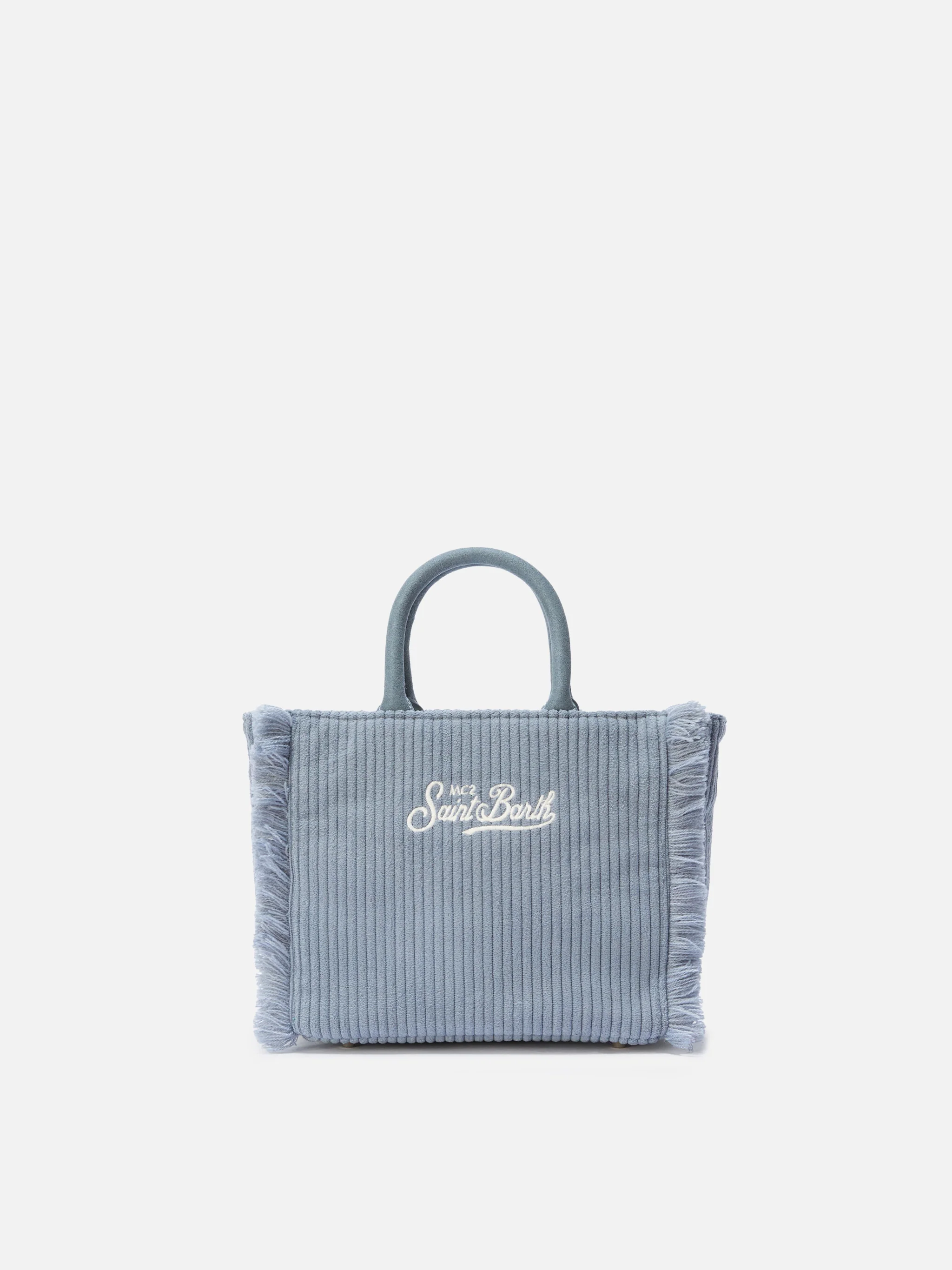 Borsa Vanity Mini Corduroy azzurro polvere - Image 3