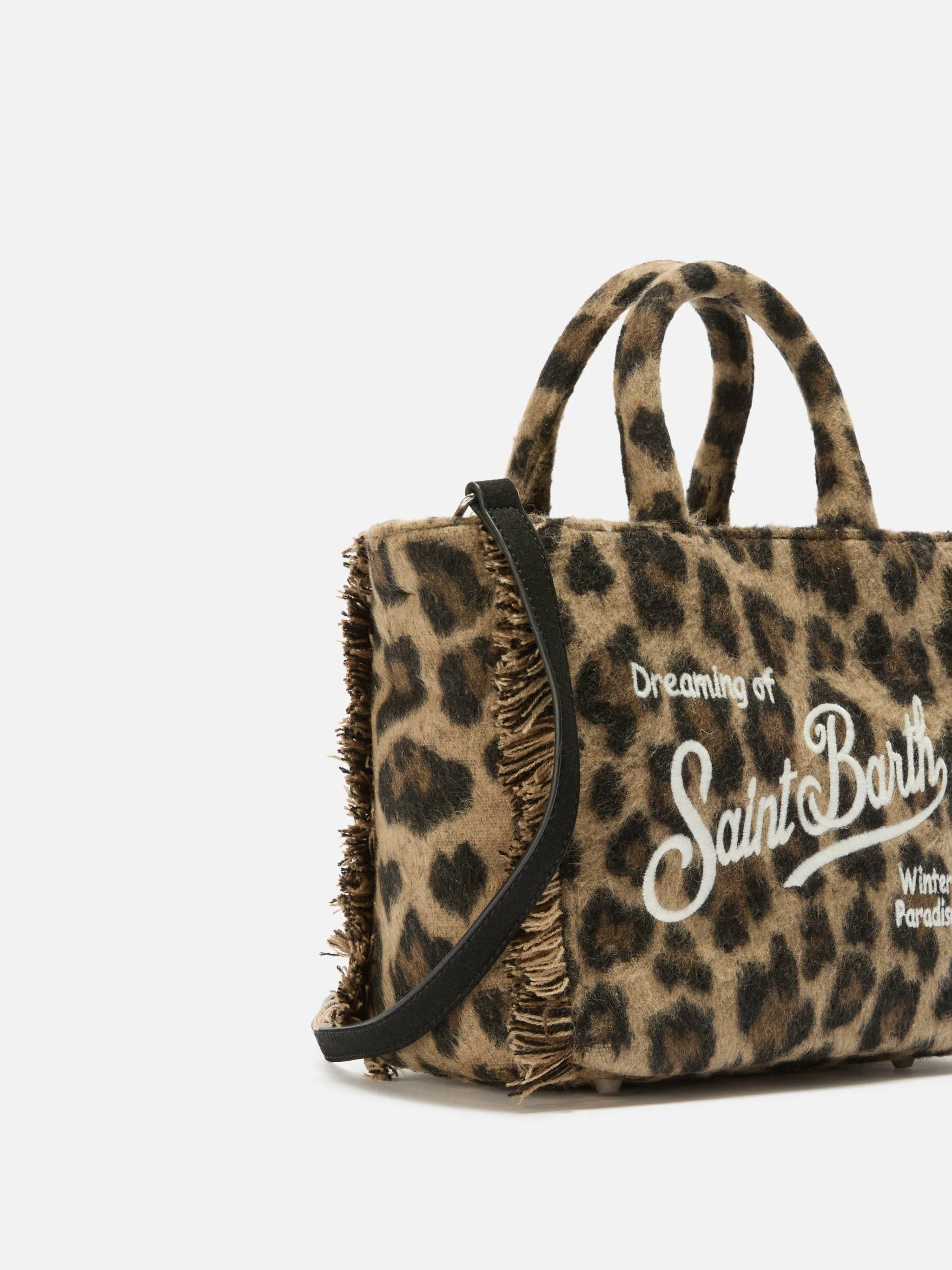 Borsa Vanity Mini Felt stampa leopardata - Image 3