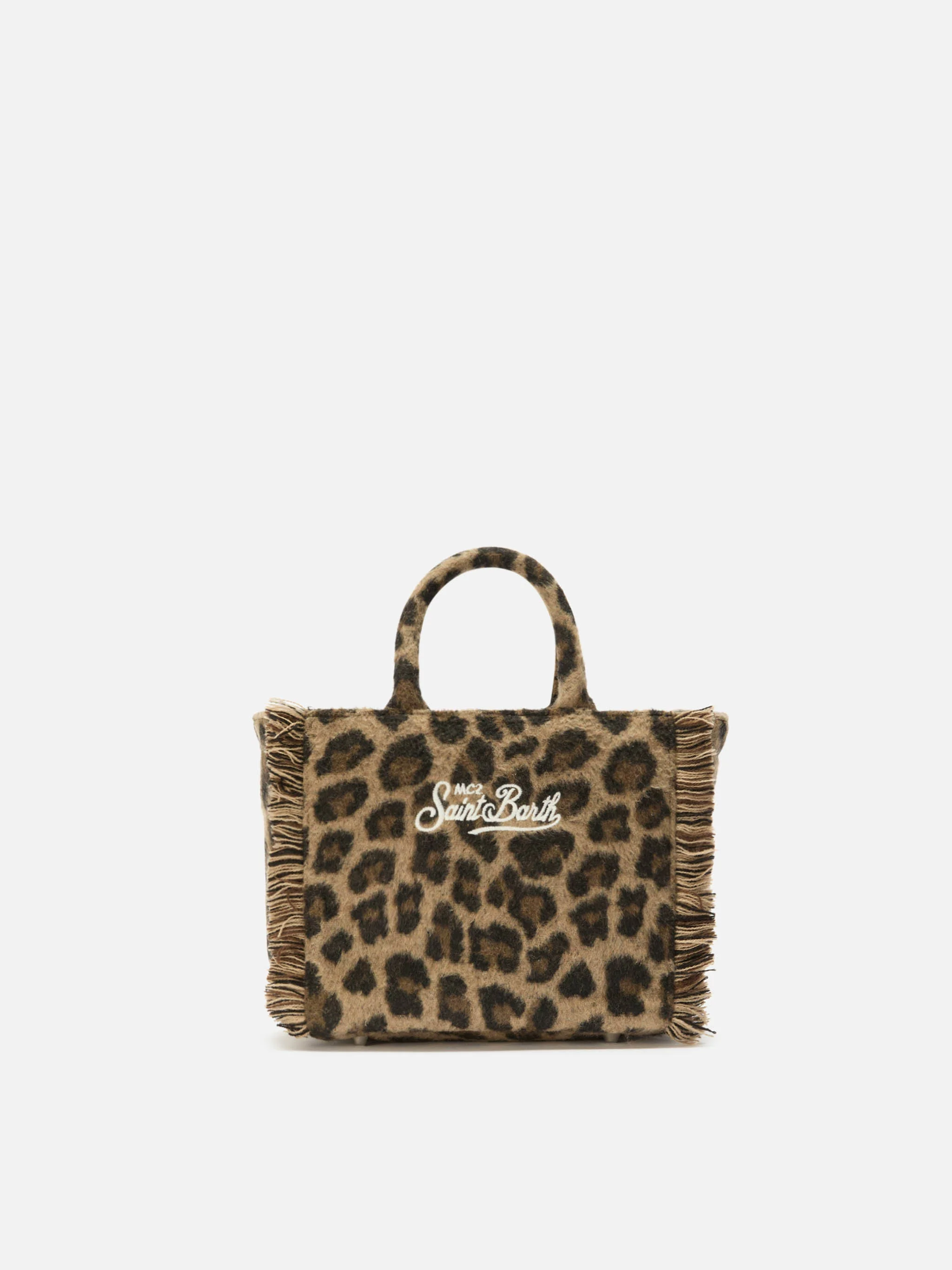 Borsa Vanity Mini Felt stampa leopardata - Image 4