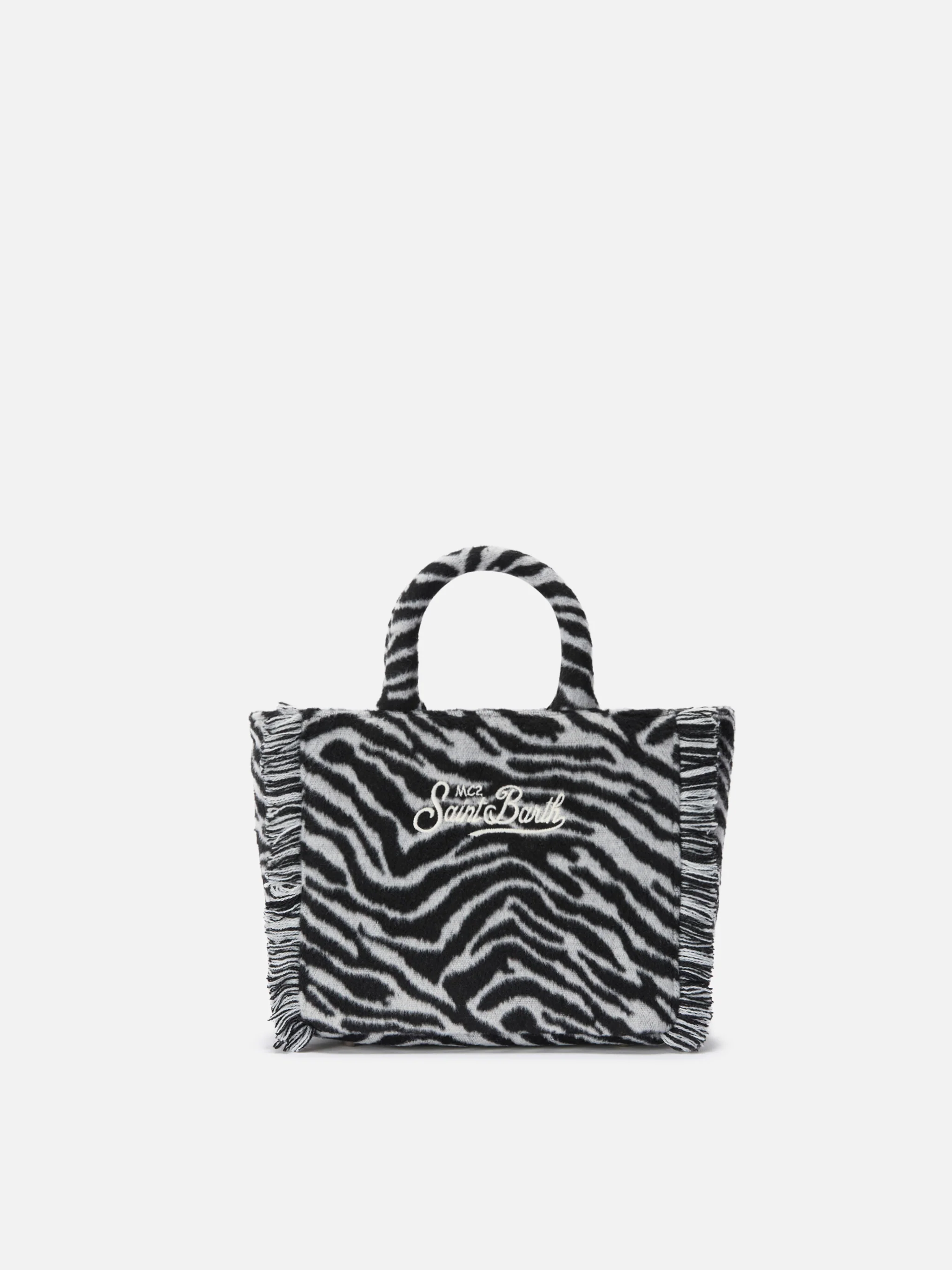 Borsa Vanity Mini Felt stampa zebra - Image 4
