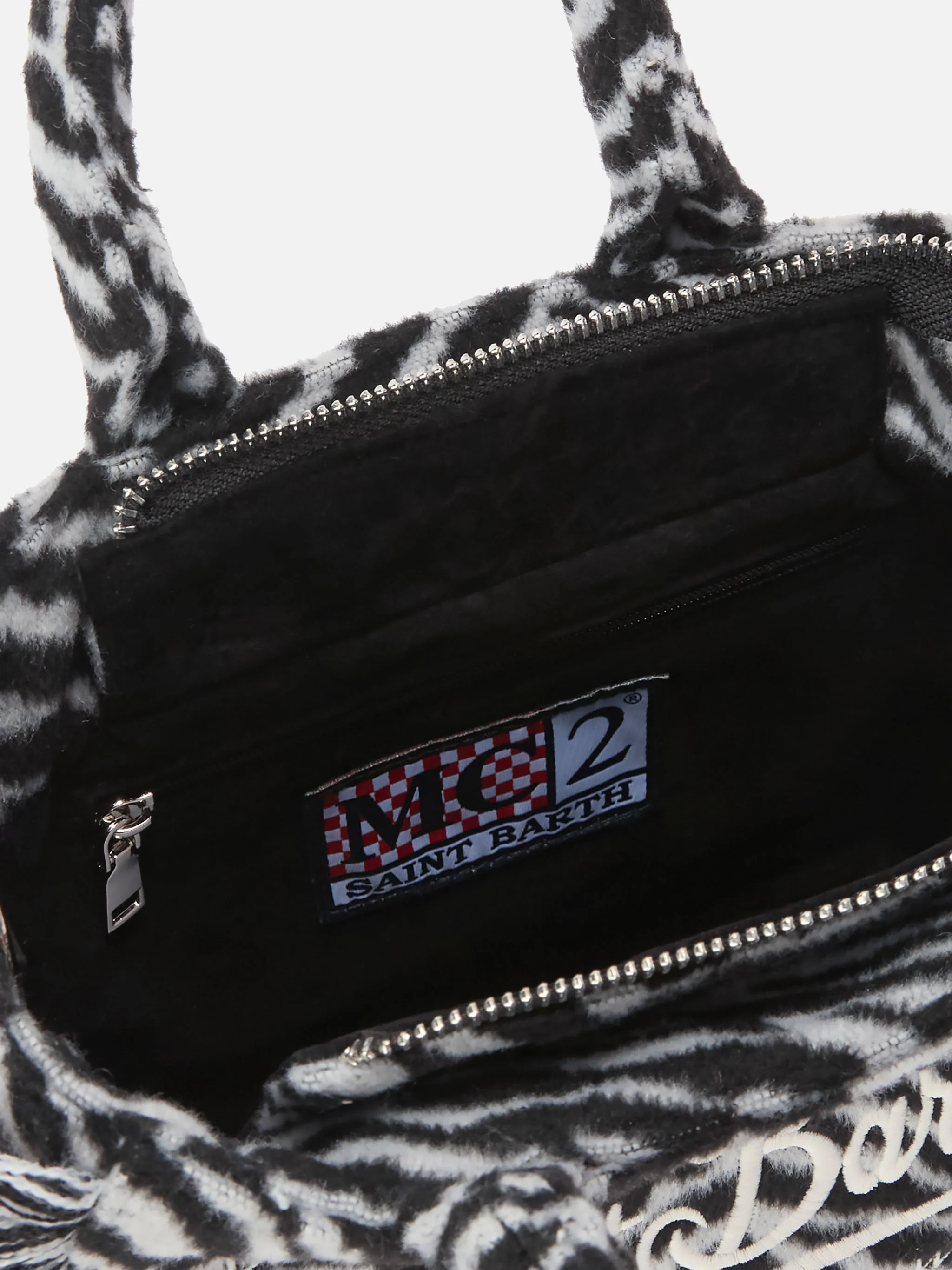 Borsa Vanity Mini Felt stampa zebra - Image 5