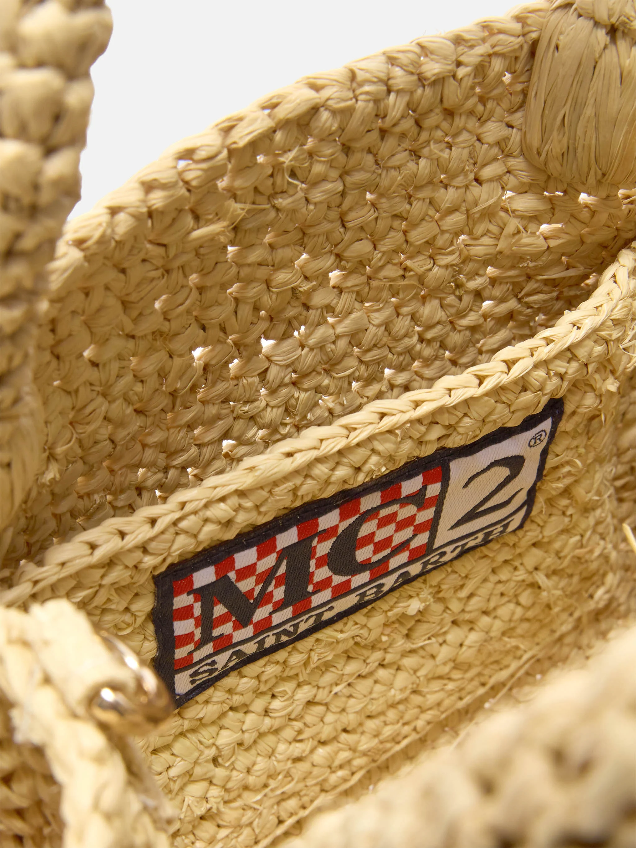 Borsa Vanity mini in raffia con frange laterali - Image 5