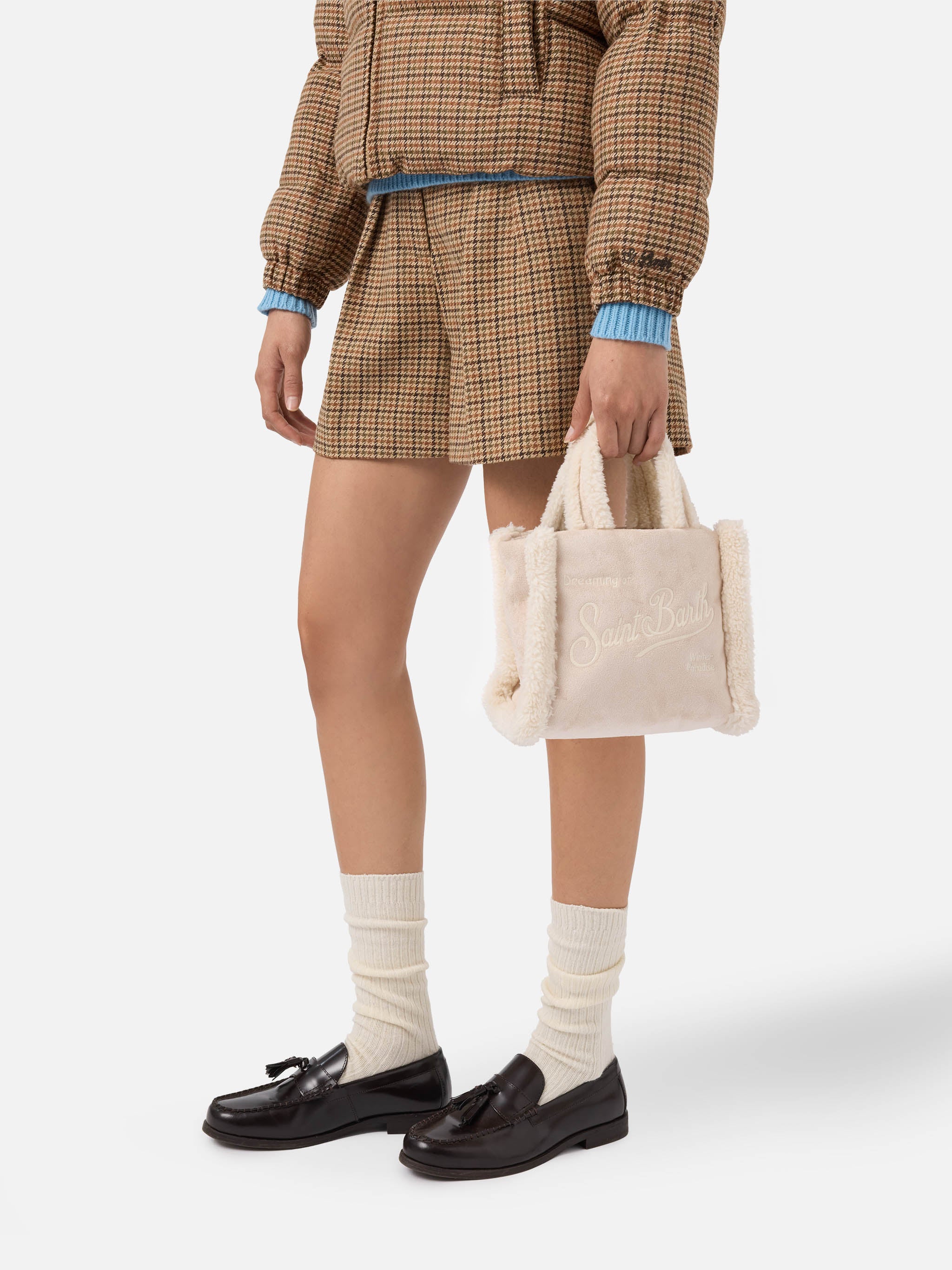 Borsa Vanity Mini shearling beige - Image 2