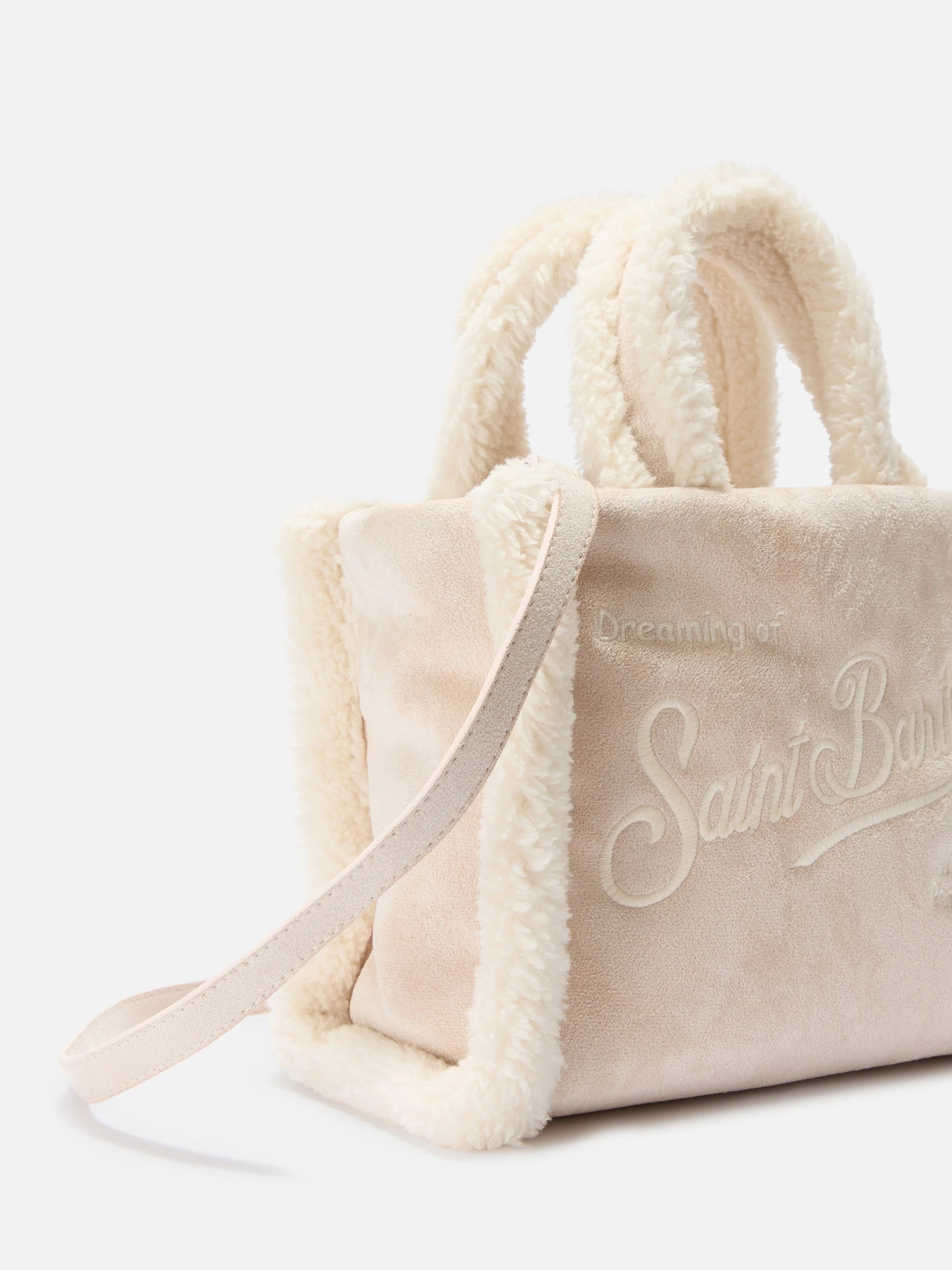 Borsa Vanity Mini shearling beige - Image 3
