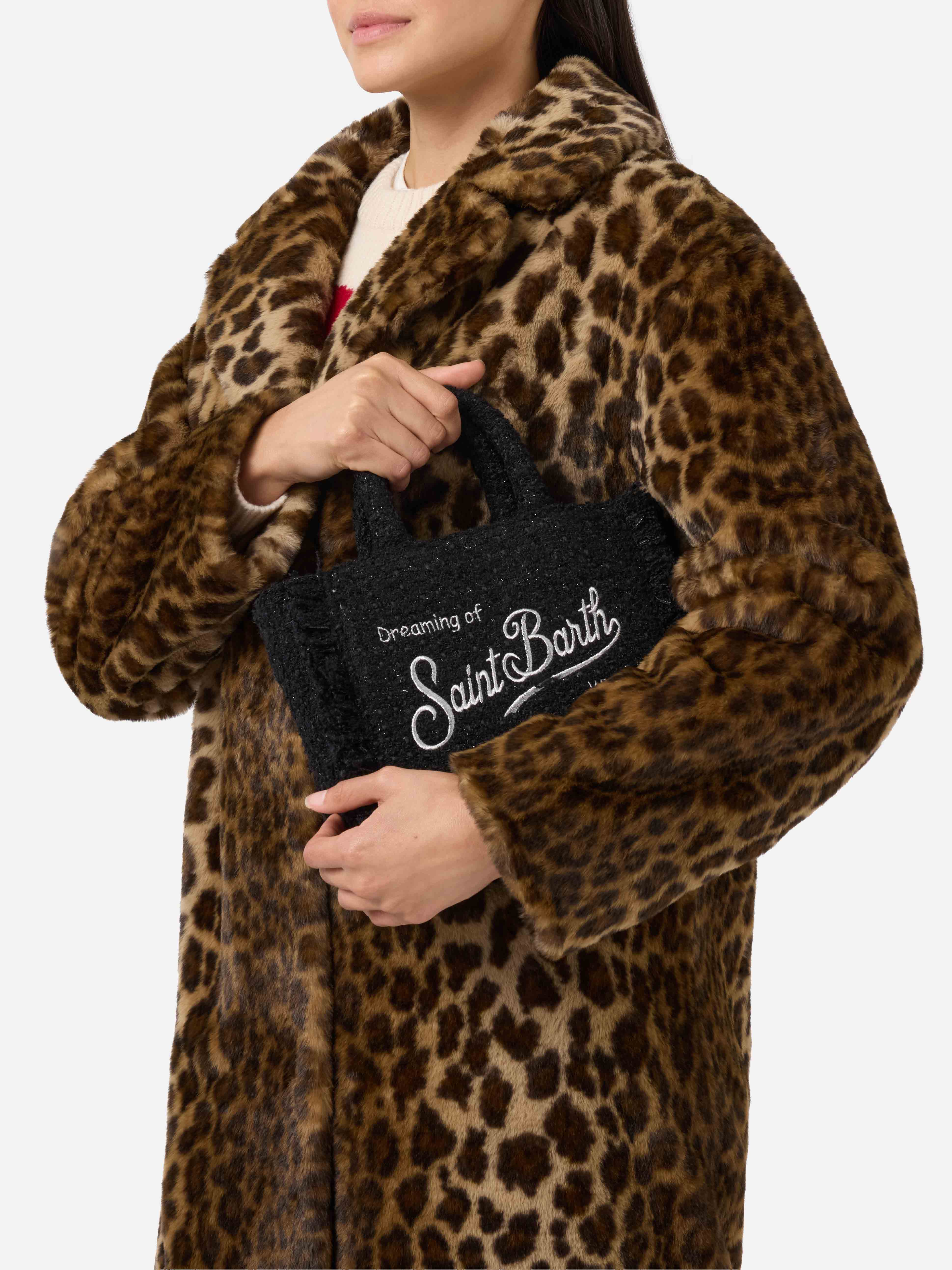 Borsa a mano Vanity Mini Tweed nera - Image 2