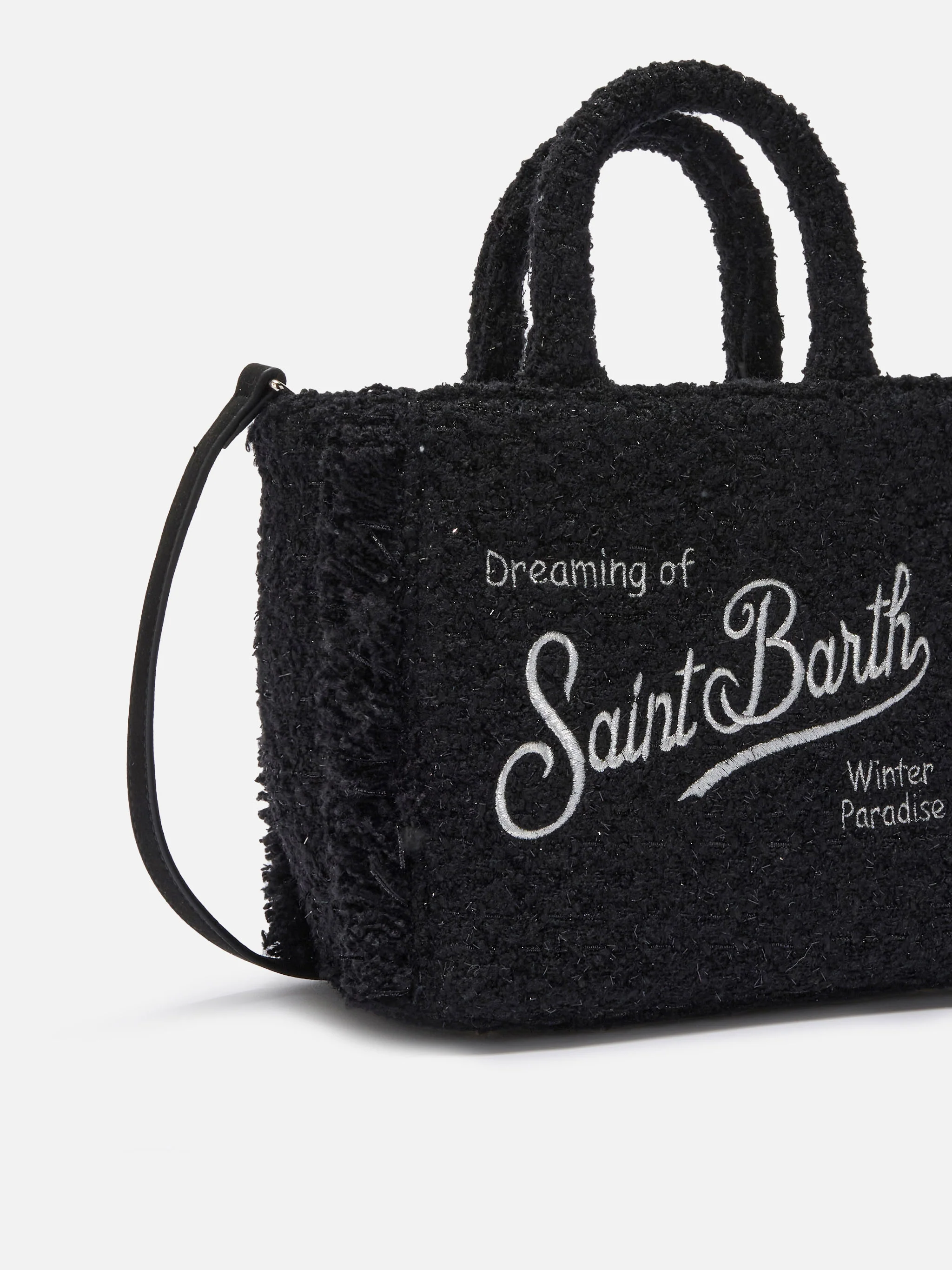 Borsa a mano Vanity Mini Tweed nera - Image 3