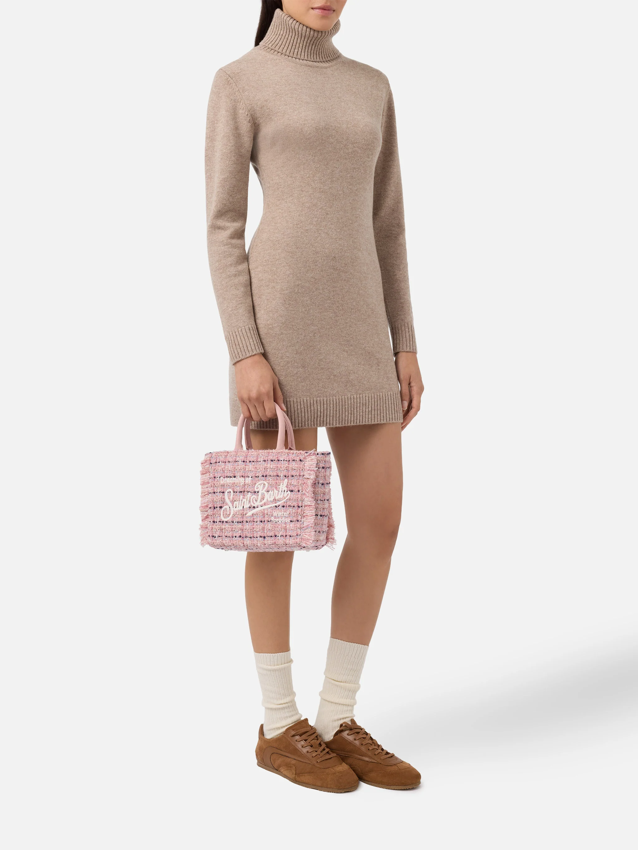Borsa a mano Vanity Mini Tweed rosa - Image 2