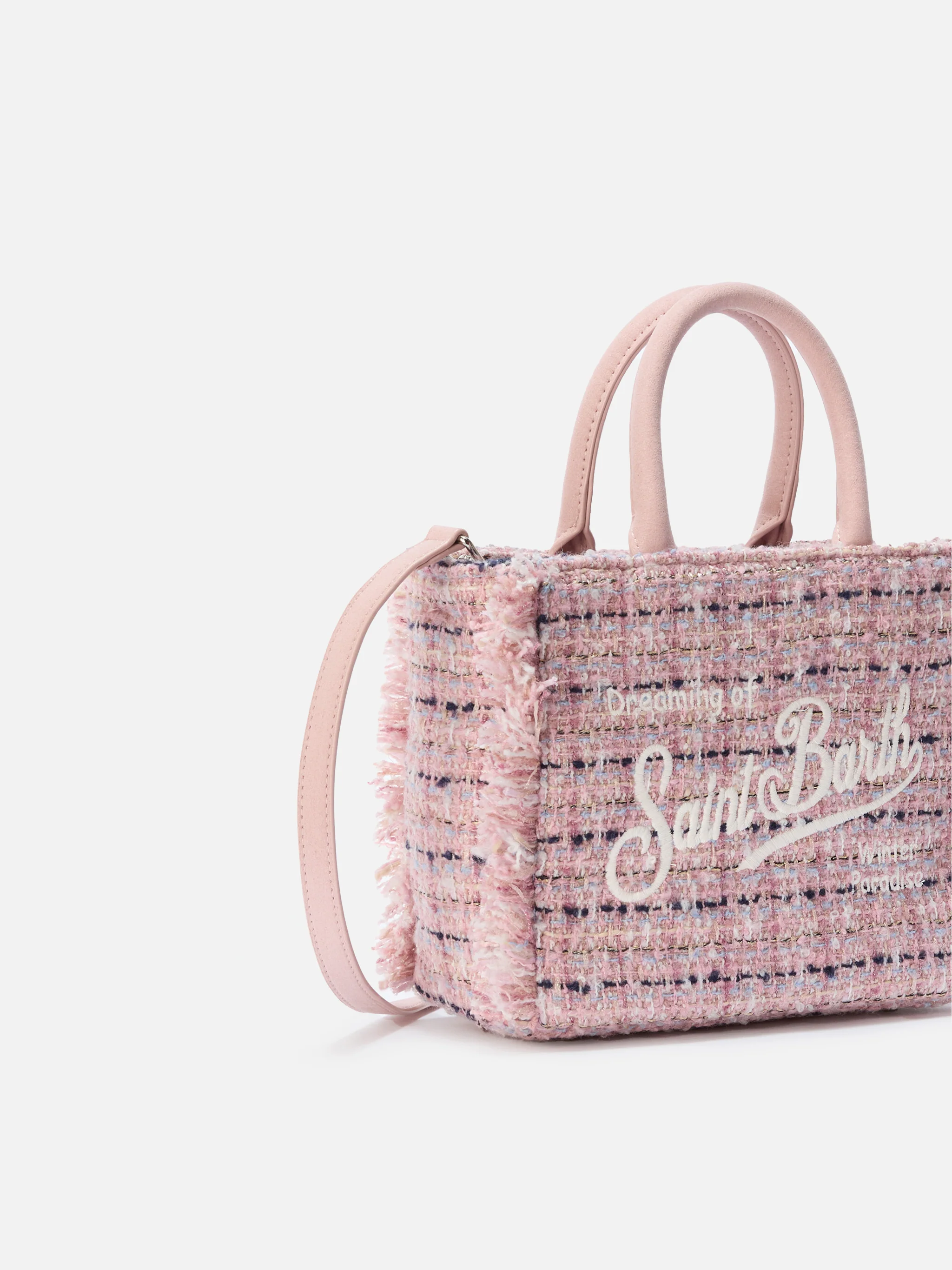 Borsa a mano Vanity Mini Tweed rosa - Image 3