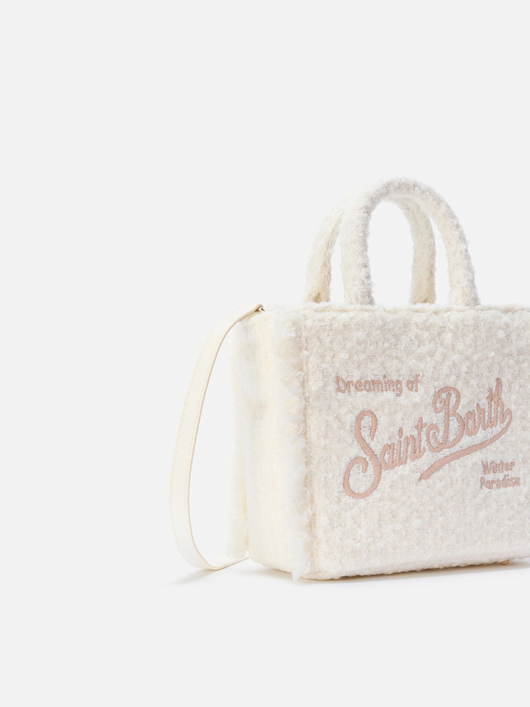 Borsa Vanity Mini Tweed bianca - Image 3