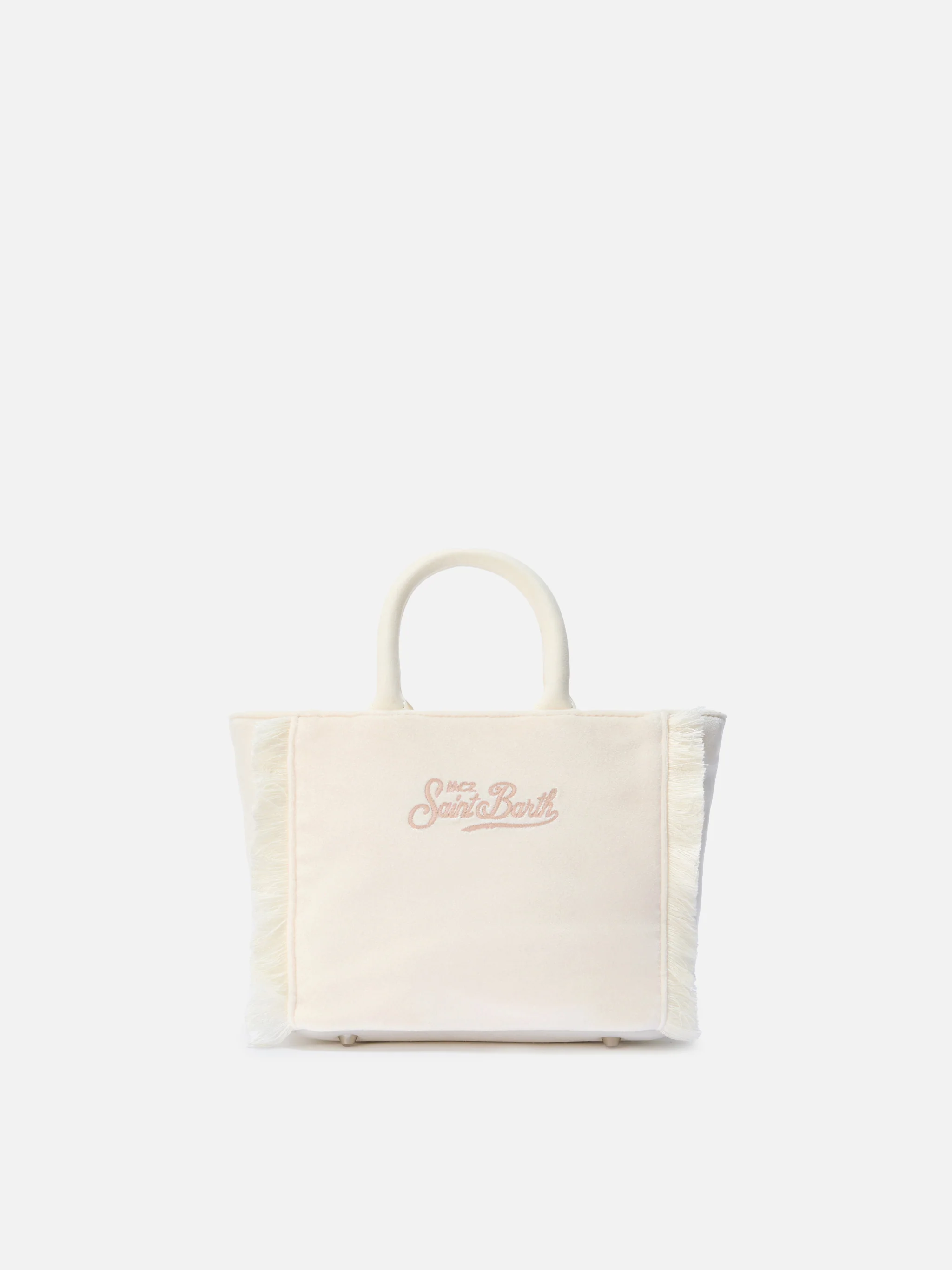 Borsa Vanity Mini Velvet bianca - Image 3