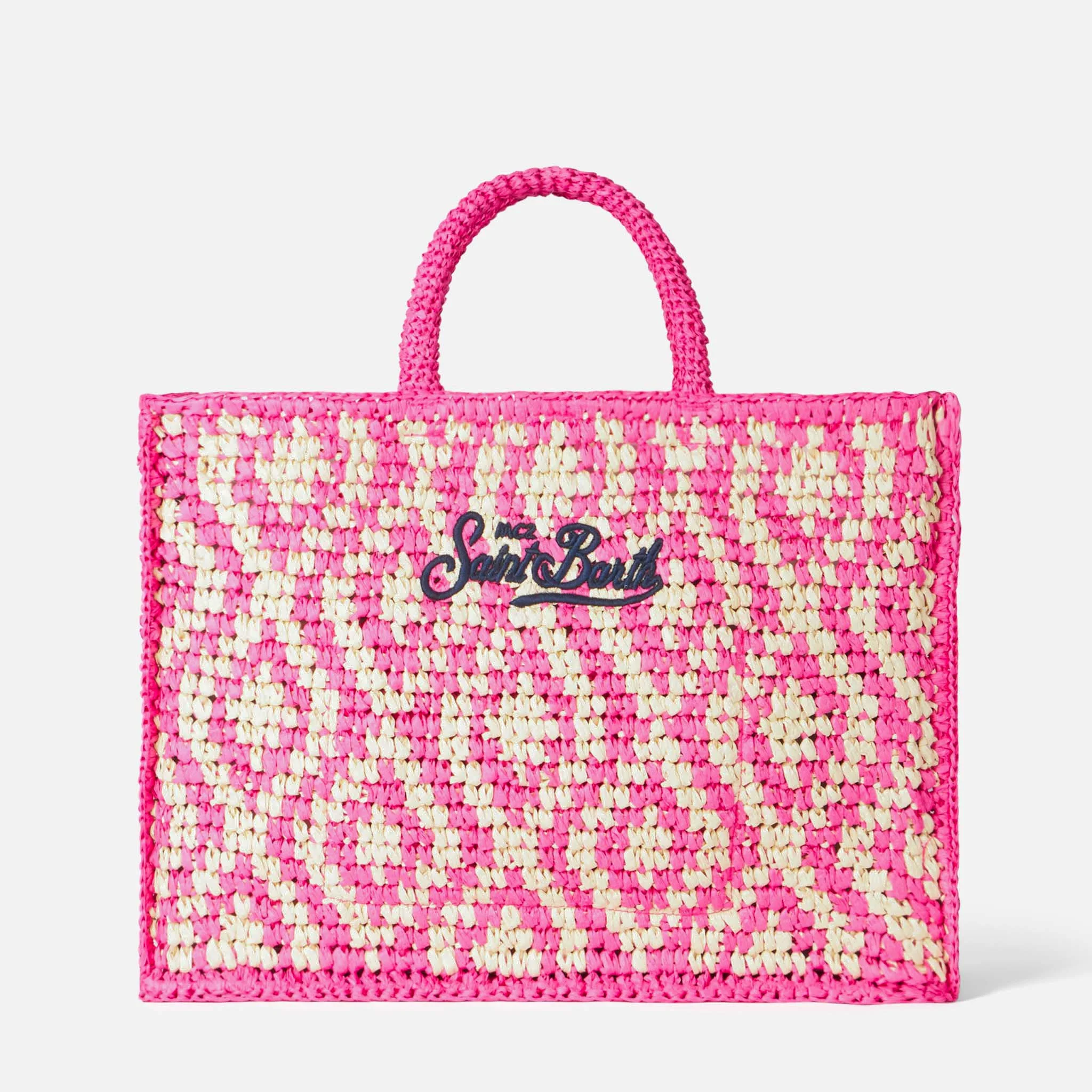 Borsa a spalla Vanity in rafia con ricamo Saint Barth - Image 3