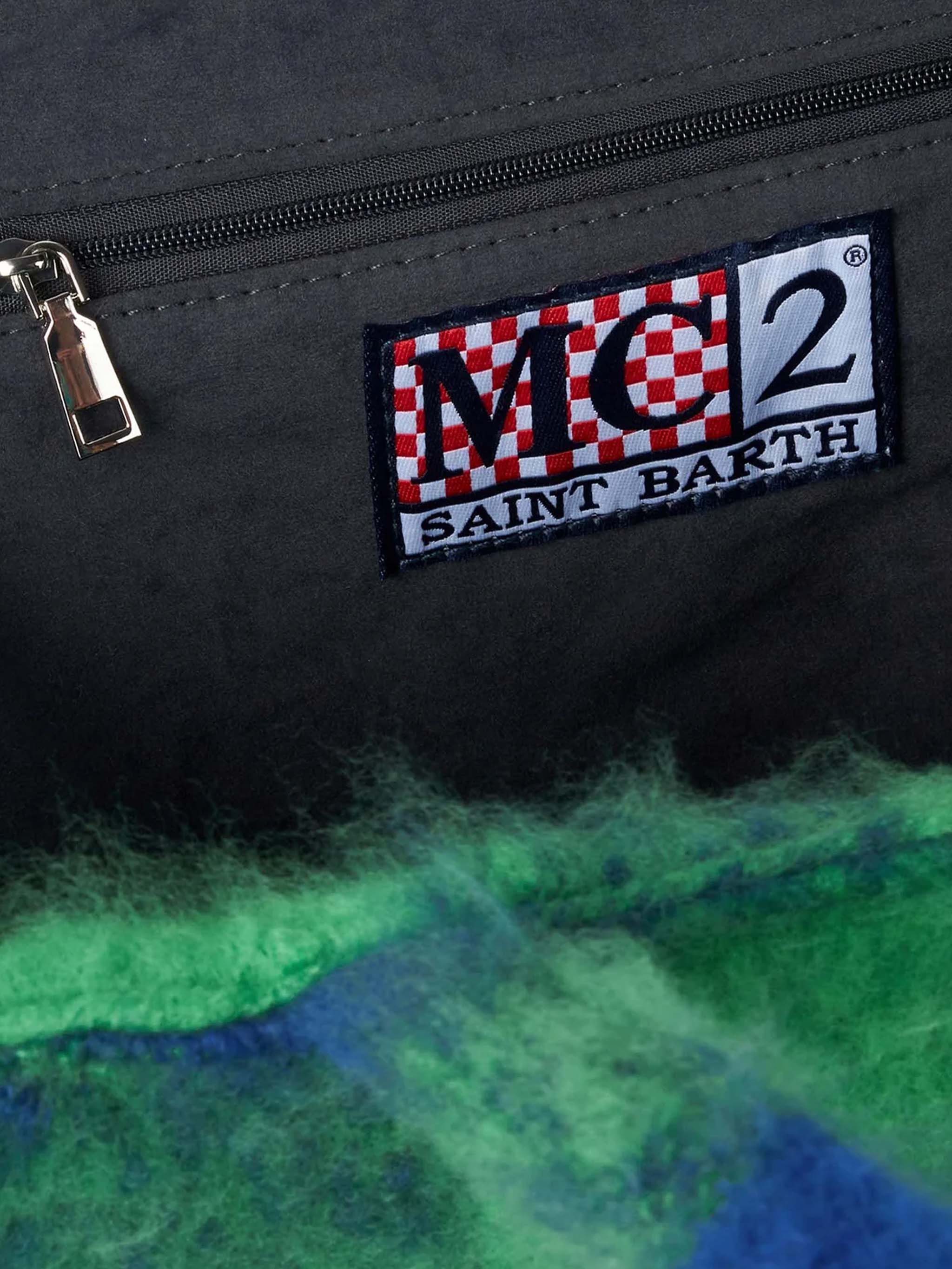 Borsa a spalla blanket Vanity con check verde e blu - Image 5