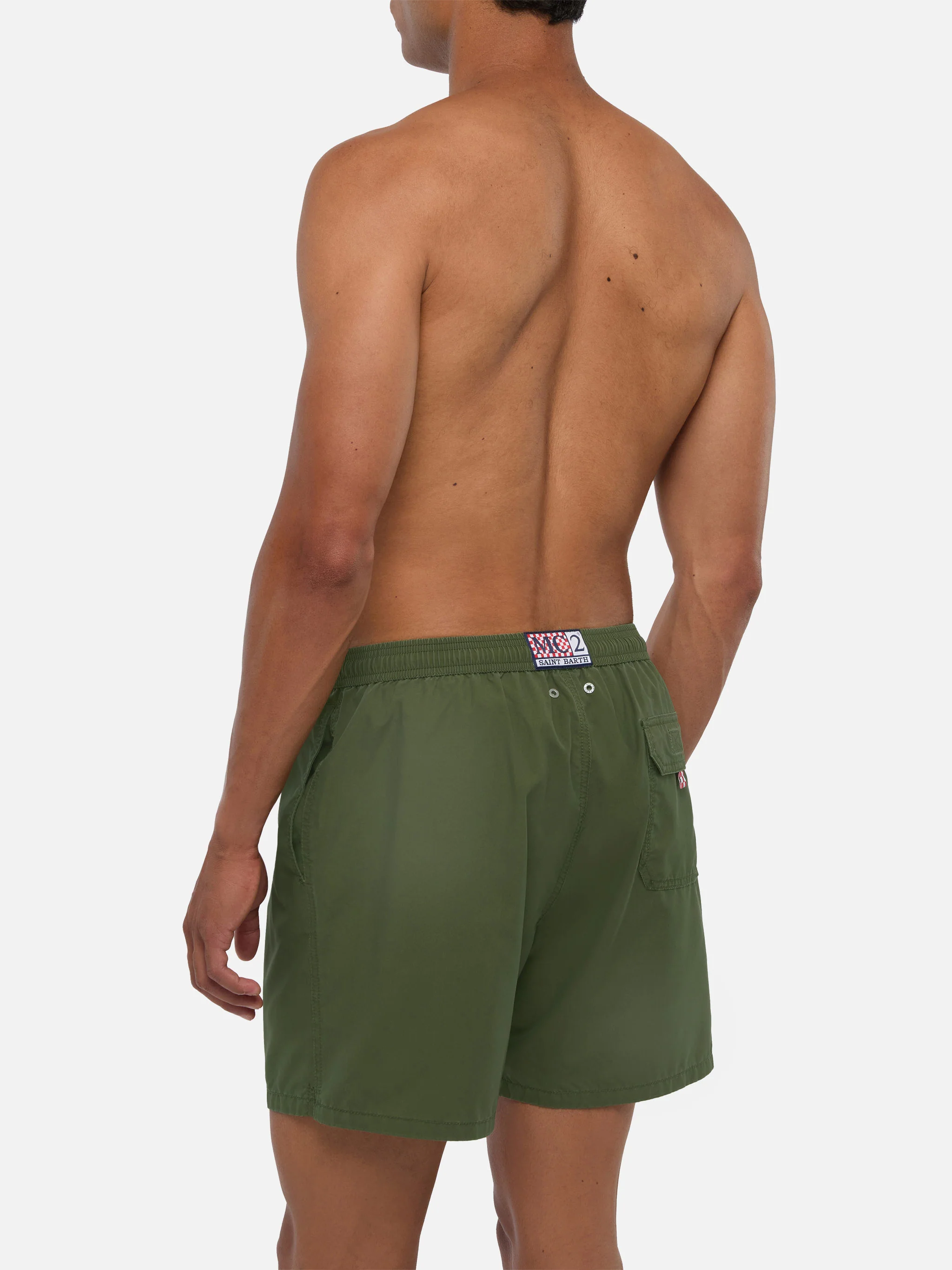 Costume mare Patmos Used verde militare vintage - Image 4