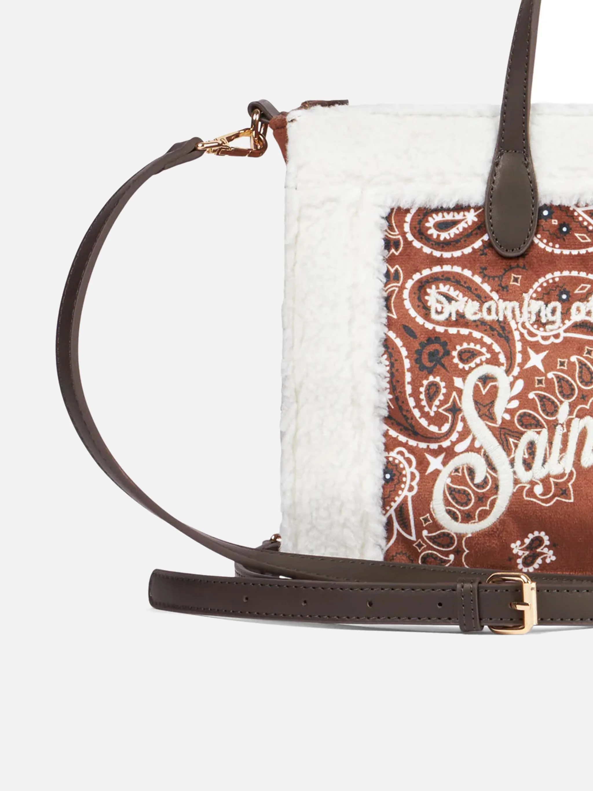 Borsa Vivian con stampa bandana e dettagli sherpa - Image 2