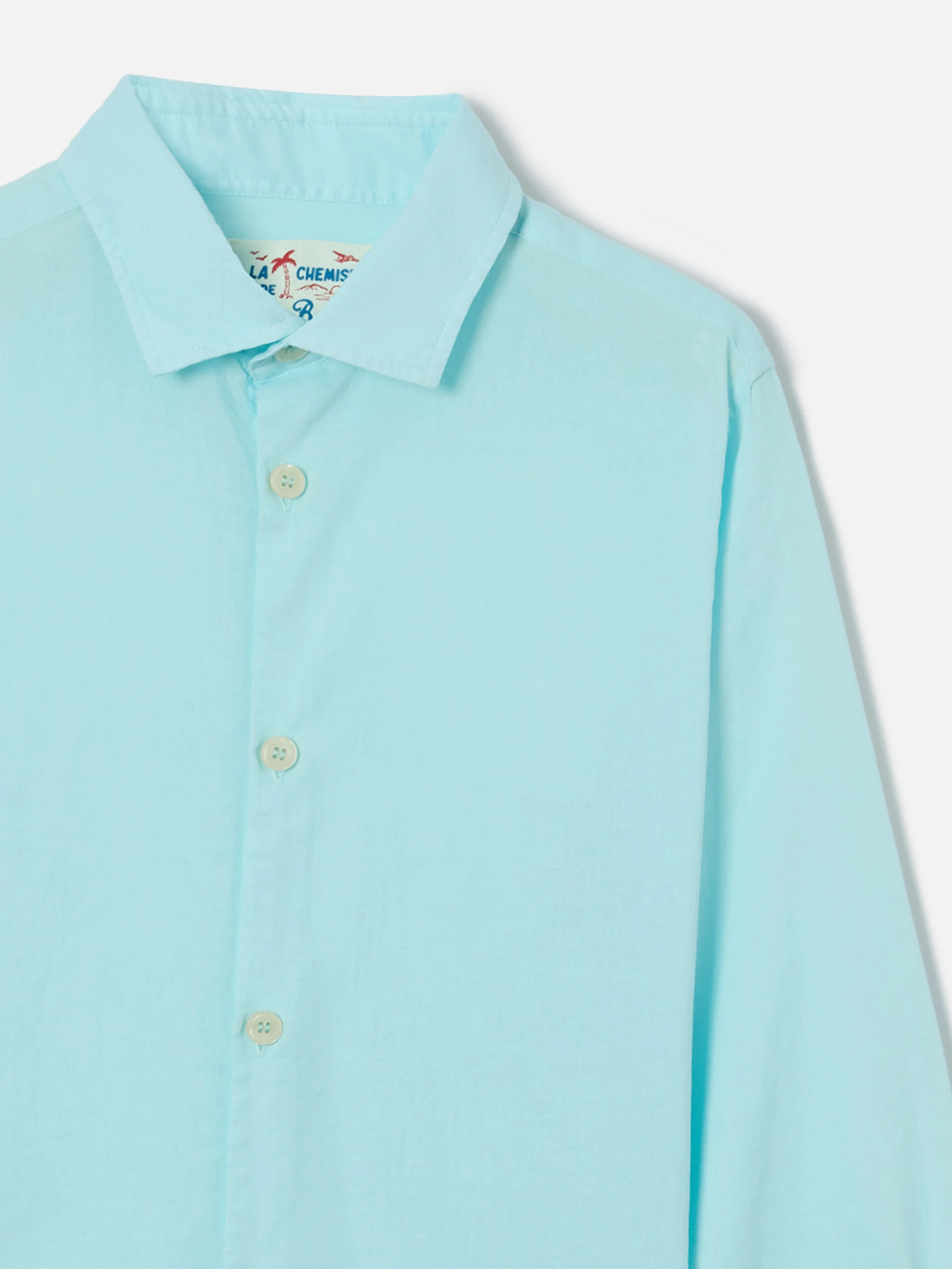Camicia Chemise Jr in cotone voile verde acqua - Image 2