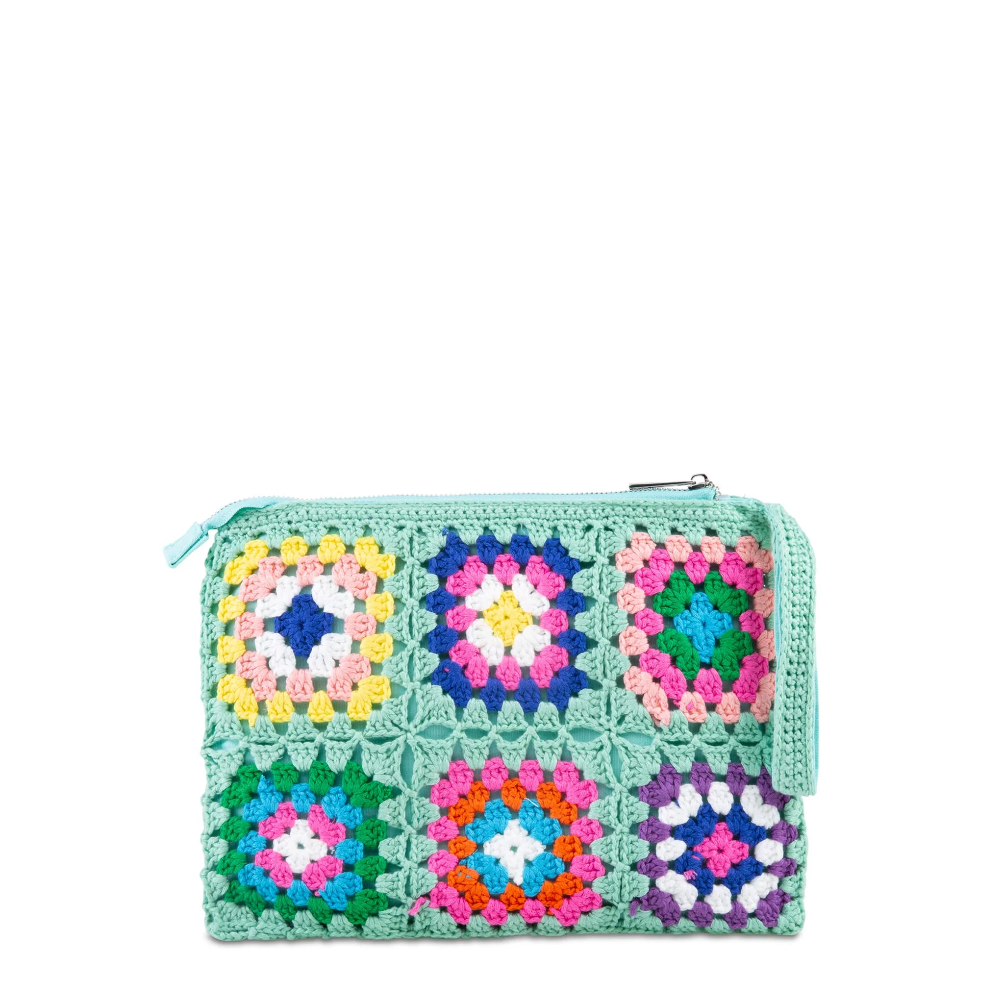 Pouch Parisienne verde acqua crochet con ricamo Saint Barth - Image 4