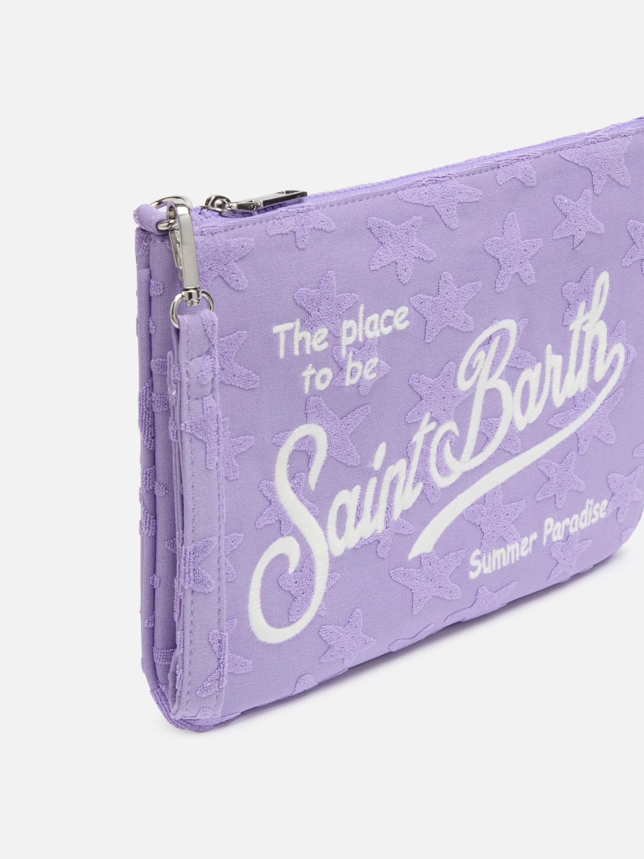 Pochette Parisienne in spugna in rilievo lilla - Image 2