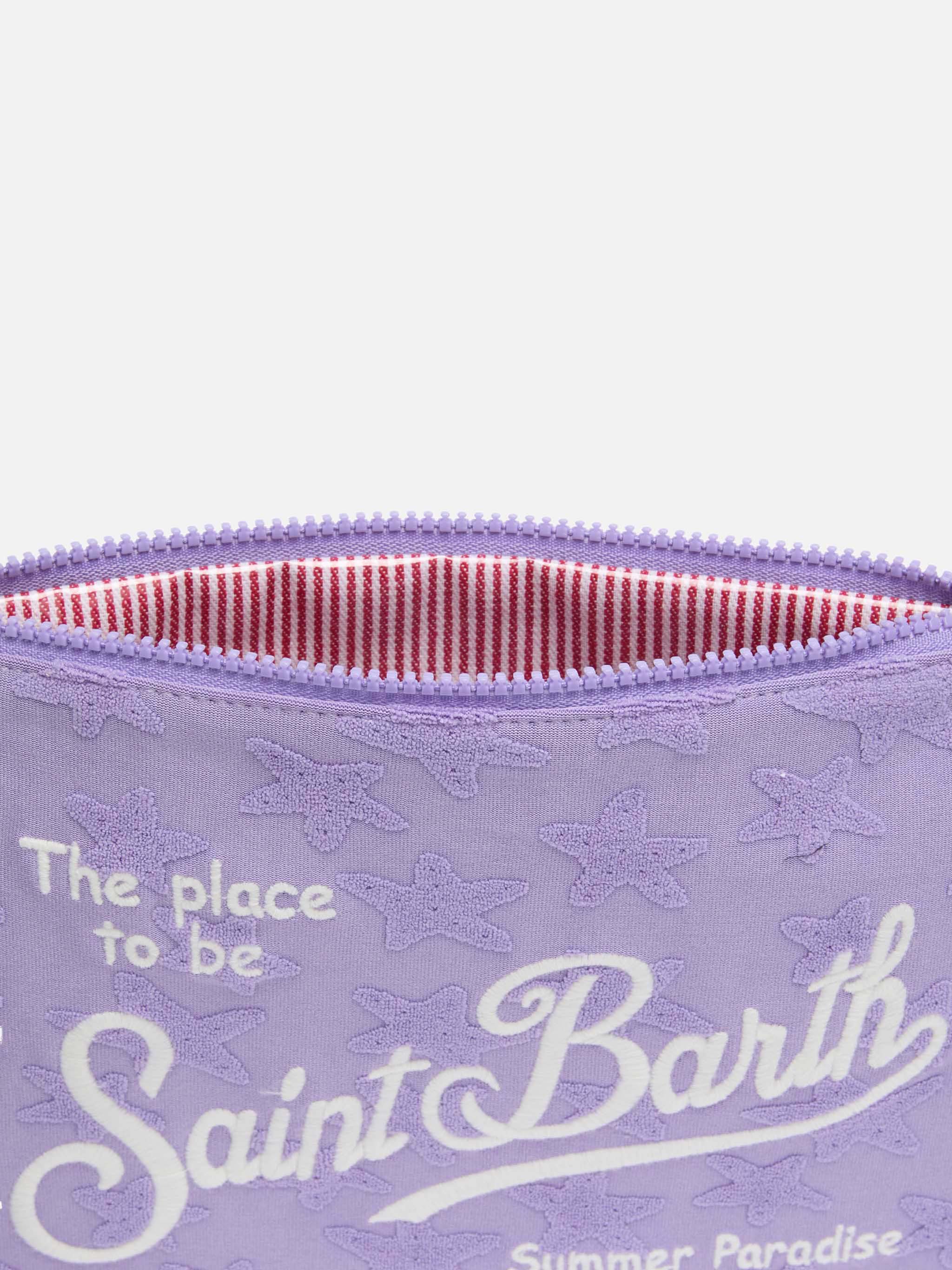 Pochette Parisienne in spugna in rilievo lilla - Image 3