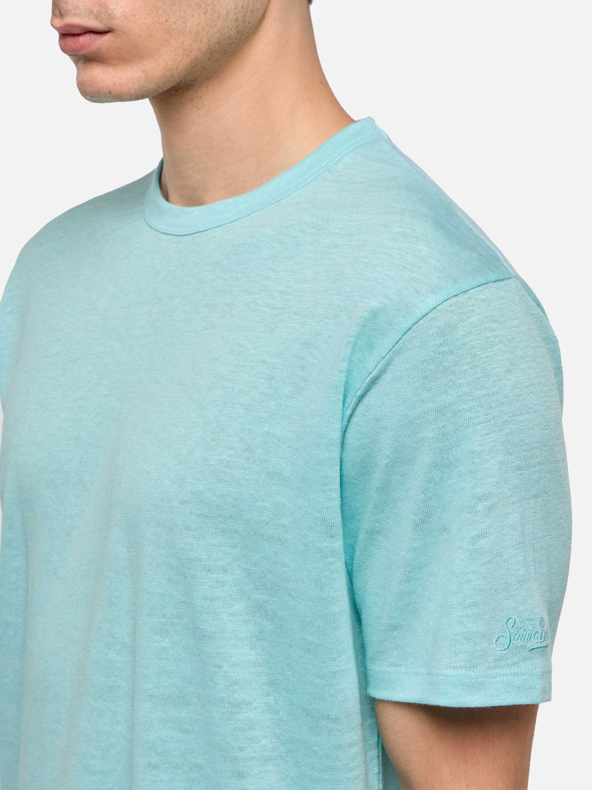 Tshirt Ecstasea in jersey di lino verde acqua - Image 3