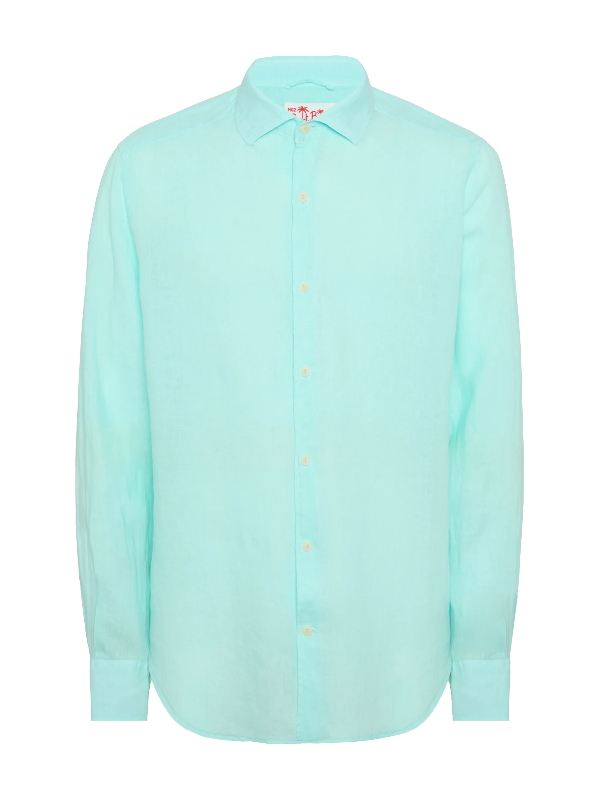 Camicia Pamplona in lino verde acqua - Image 4