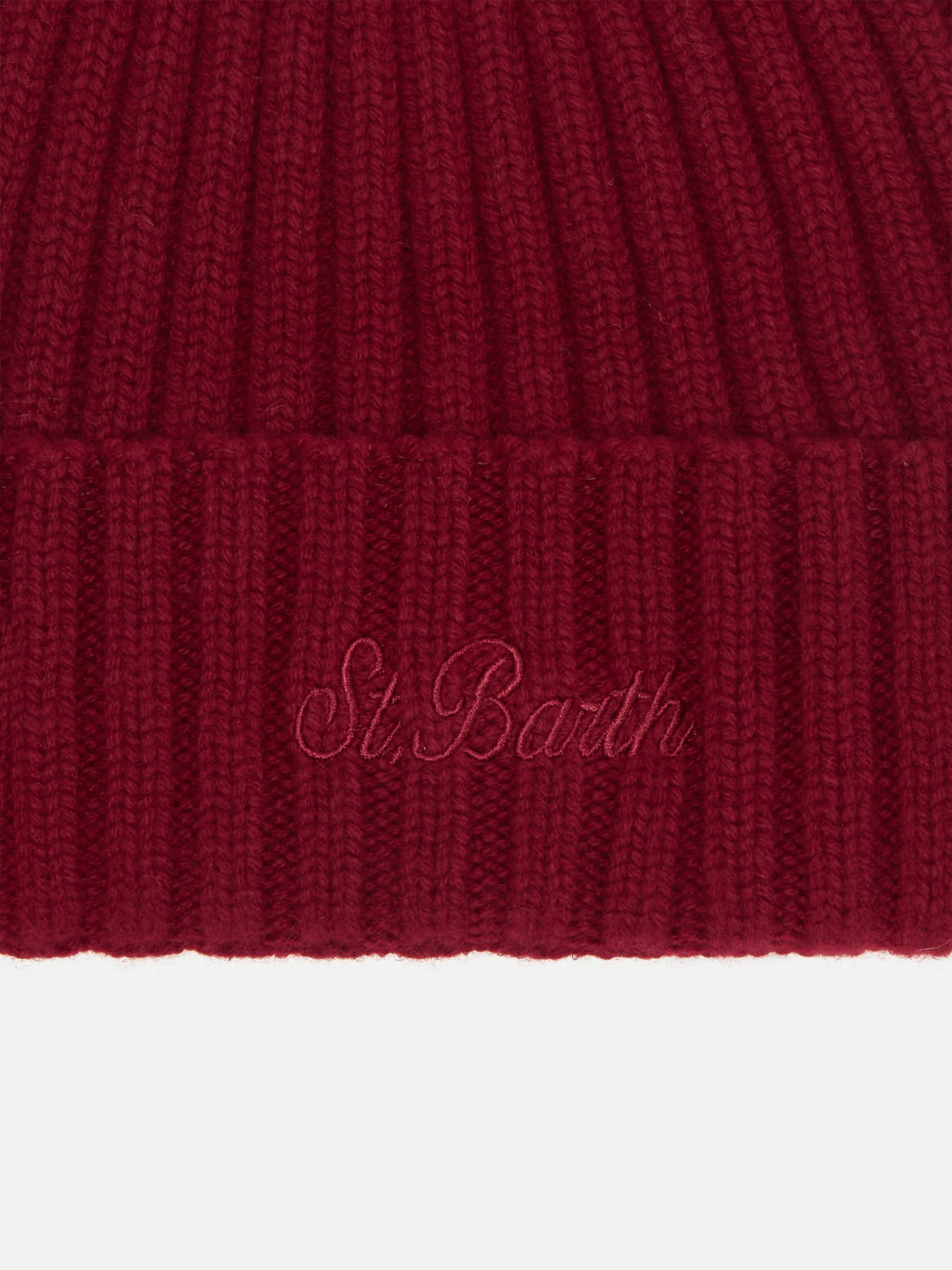 Berretto Wengen in 100% LANA bordeaux - Image 2