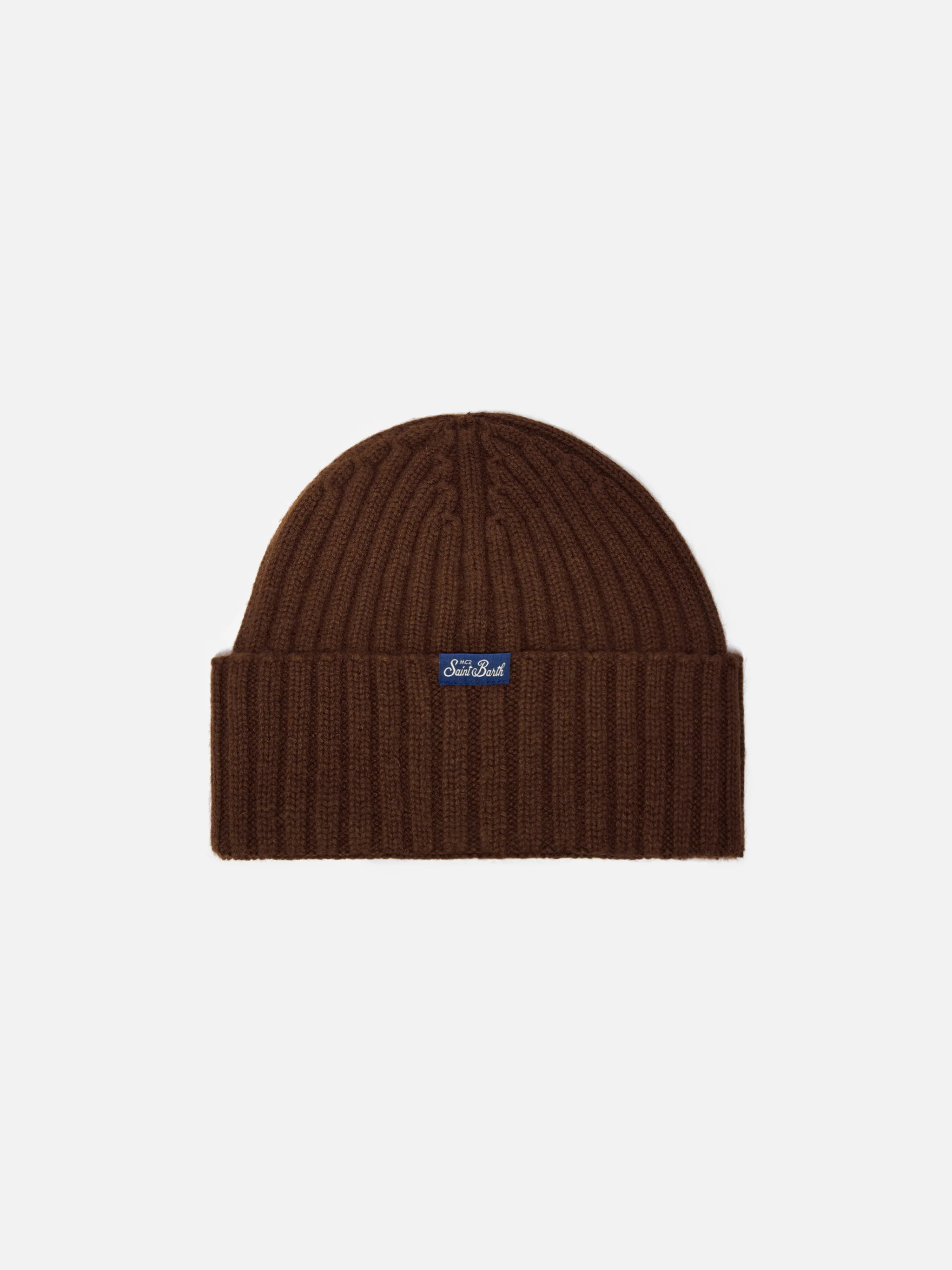 Berretto Wengen in misto cashmere marrone con ricamo lurex Ski Queen - Image 3