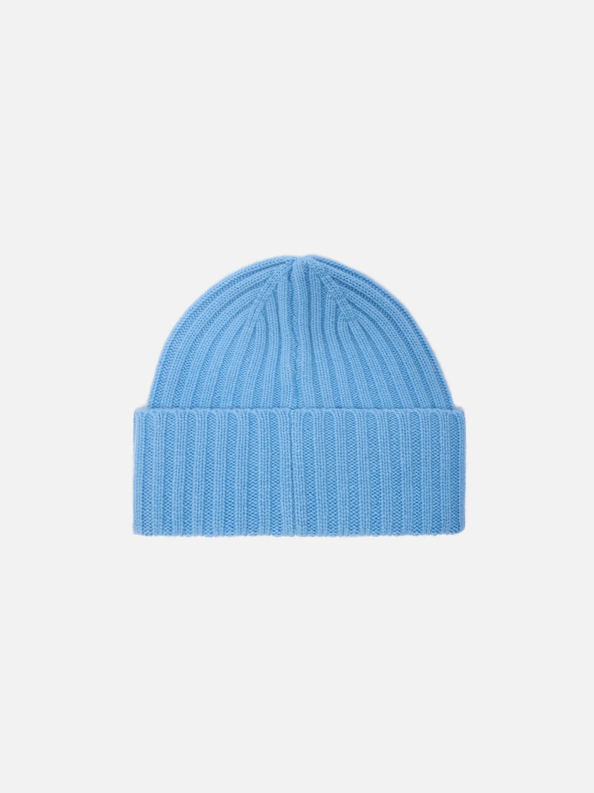 Berretto  Wengen in cashmere azzurro con Ricamo St. Barth sul risvolto - Image 3