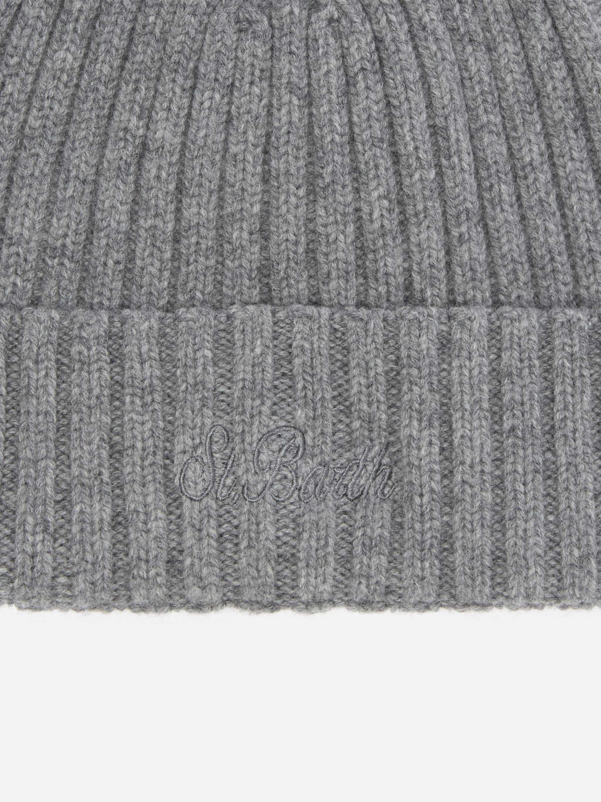 Berretto Wengen in 100% LANA grigio melange - Image 2