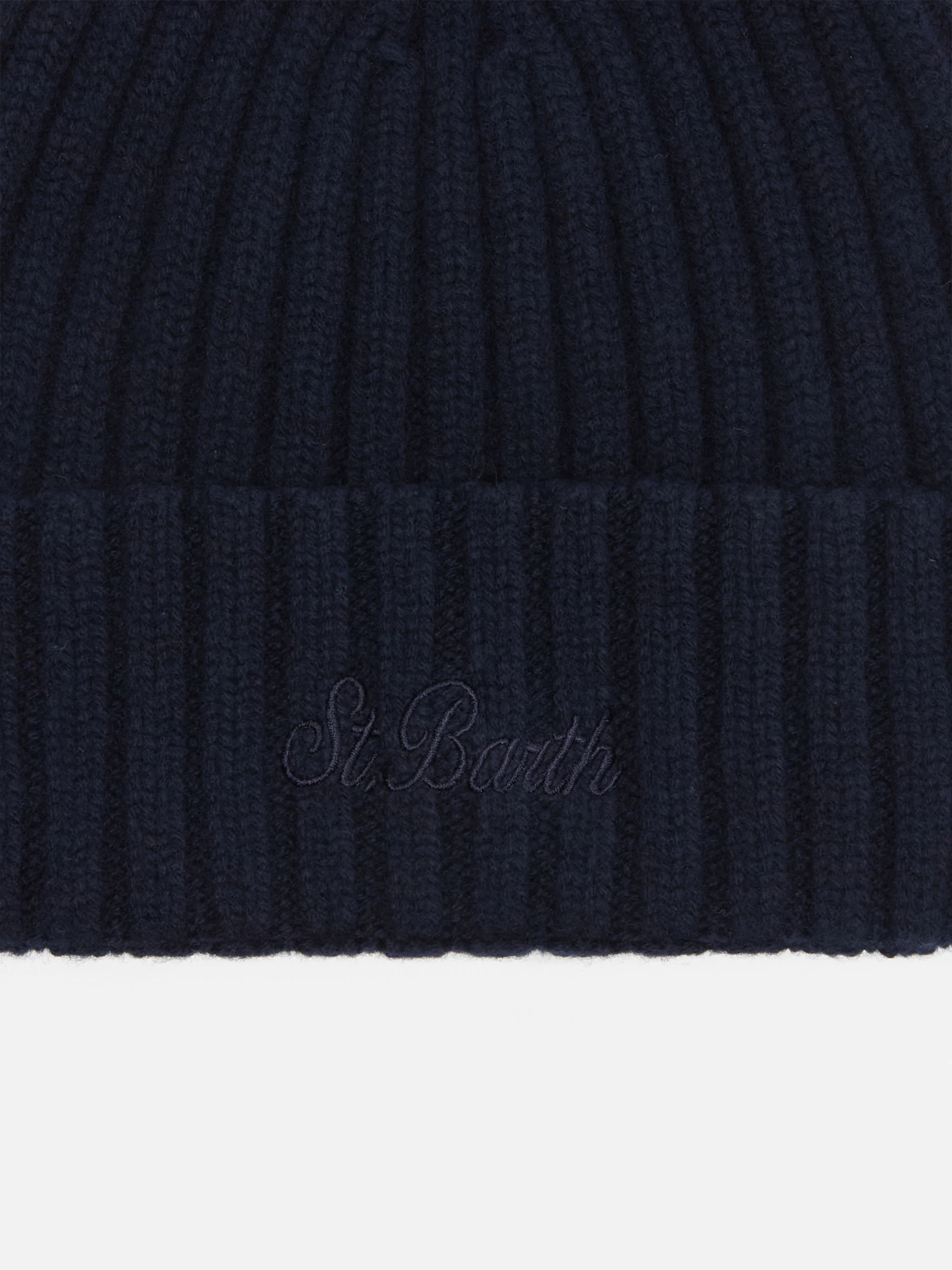 Berretto Wengen in 100% LANA blu notte - Image 2