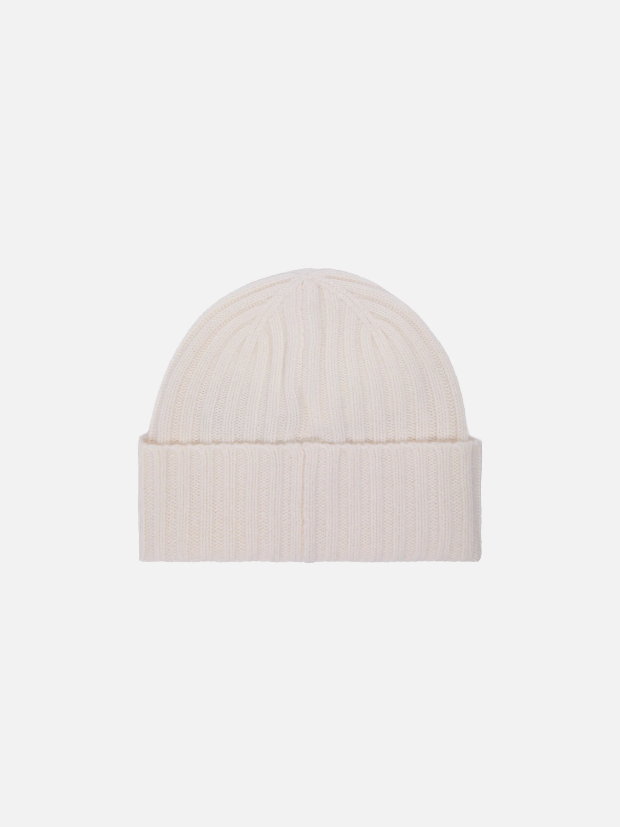 Berretto Wengen in cashmere bianco con ricamo St. Barth sul risvolto - Image 3