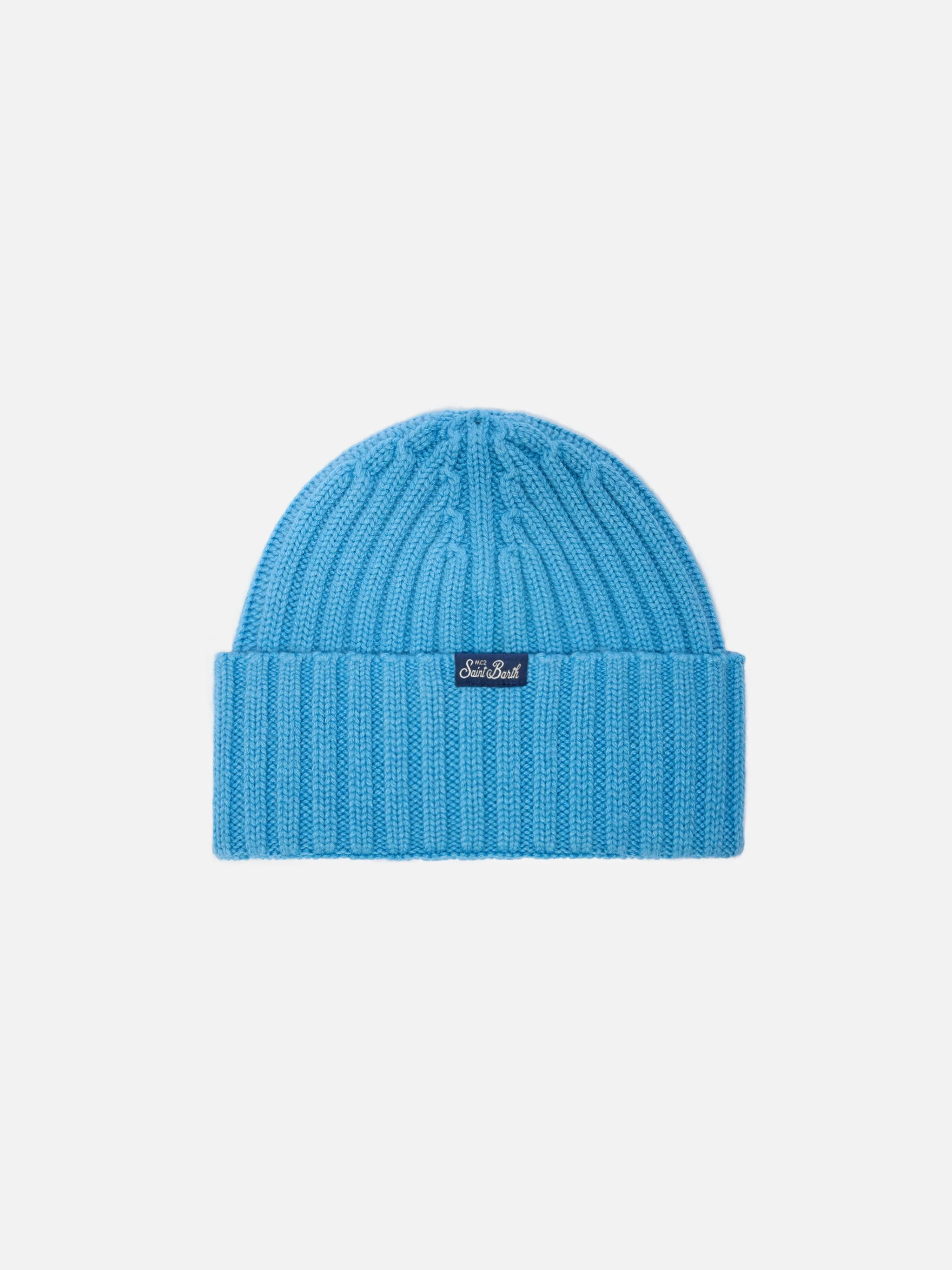 Berretto Wengen Jr in misto cashmere azzurro con Patch Snoopy e ricamo - Image 3