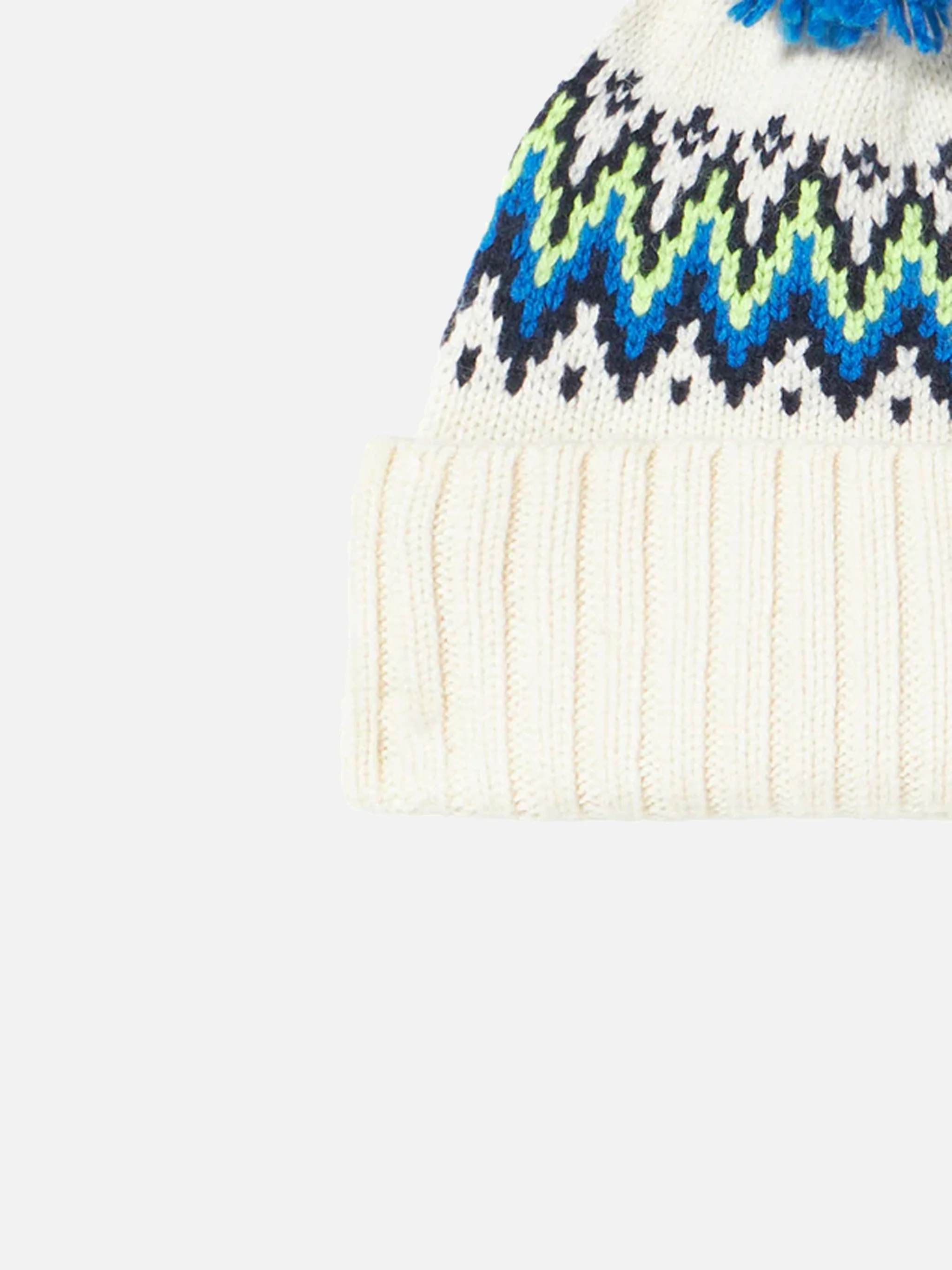 Berretto Wengen Nordic Jr con jacquard islandese e pompon - Image 3
