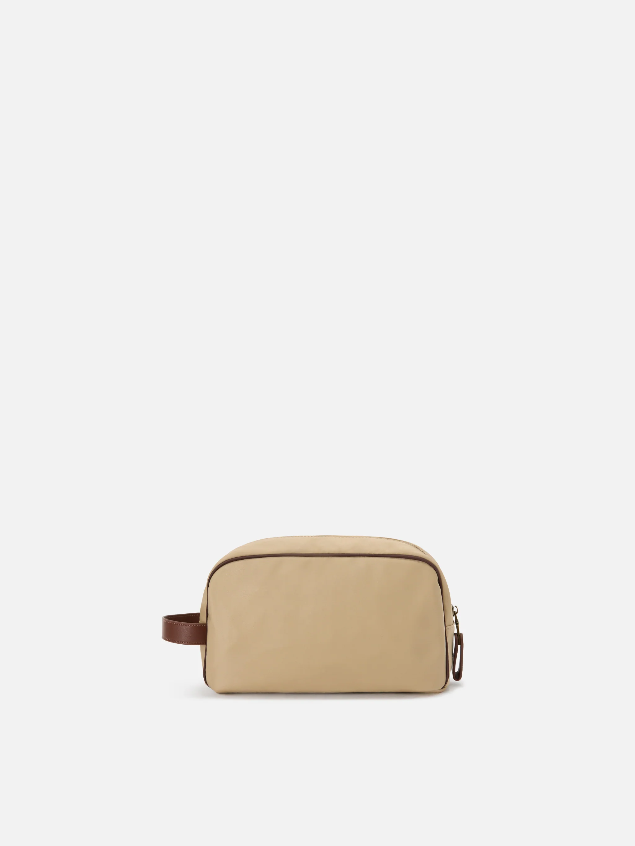 Beauty Bag Westwood in nylon beige tinta unita - Image 3