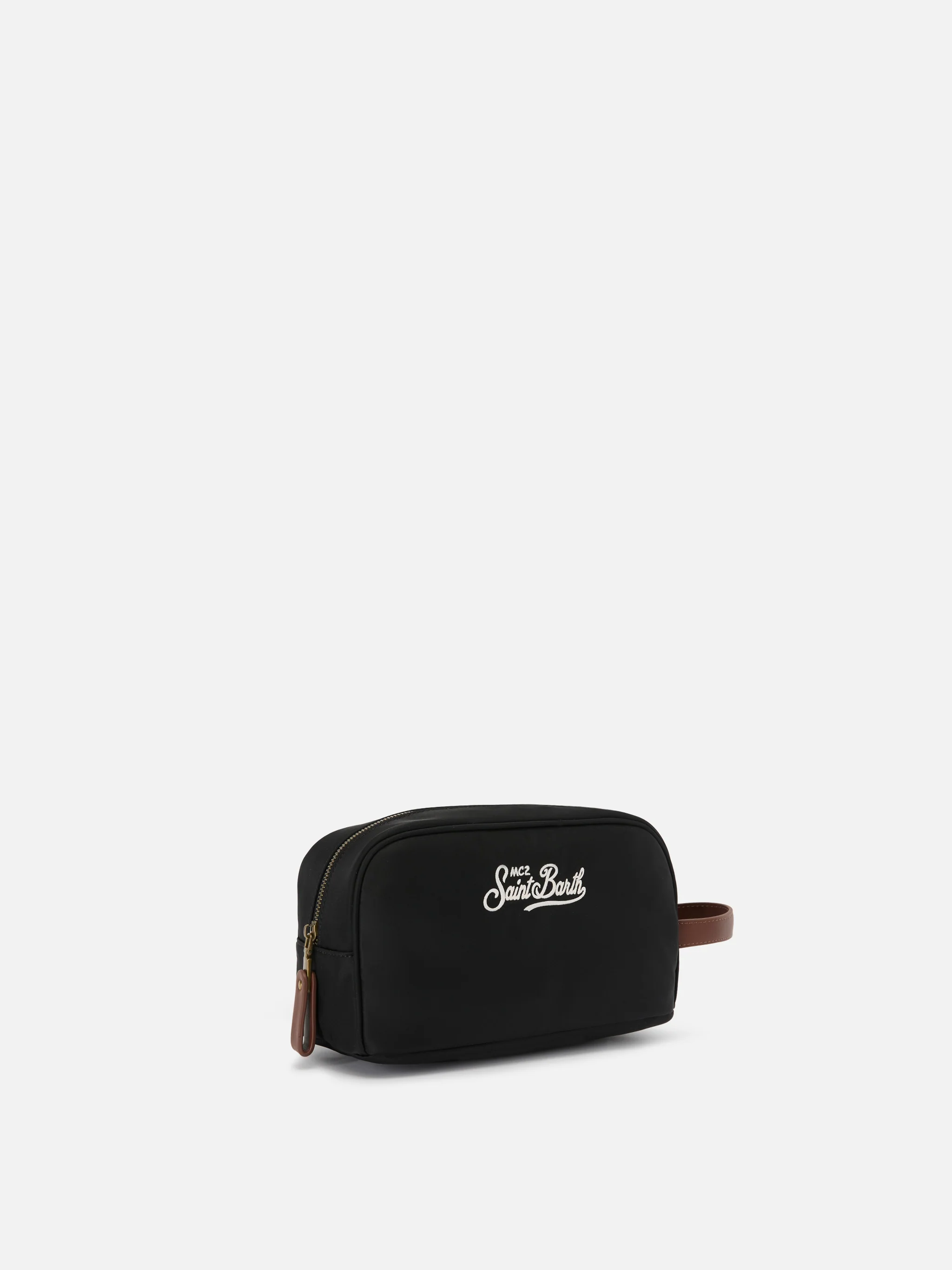 Beauty Bag Westwood in nylon nero tinta unita - Image 2