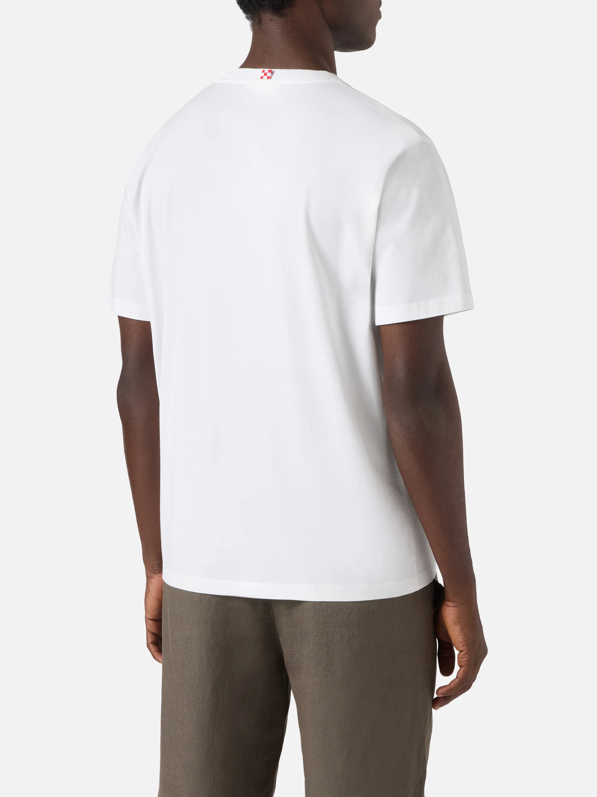 T-shirt Austin bianca con illustrazione Sardine - Image 4