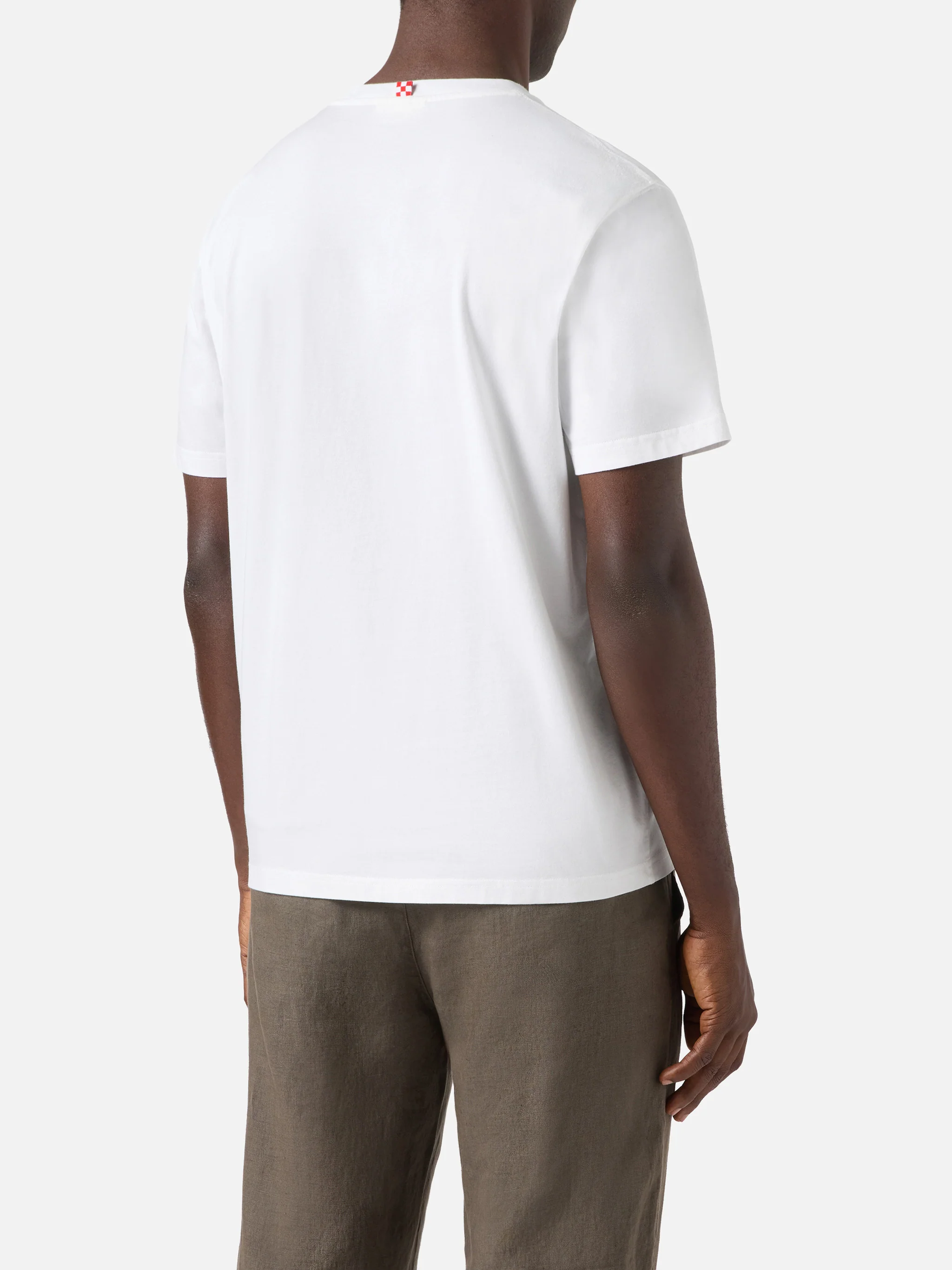 T-shirt Austin bianca con orologio e ricamo Golden Hour - Image 4