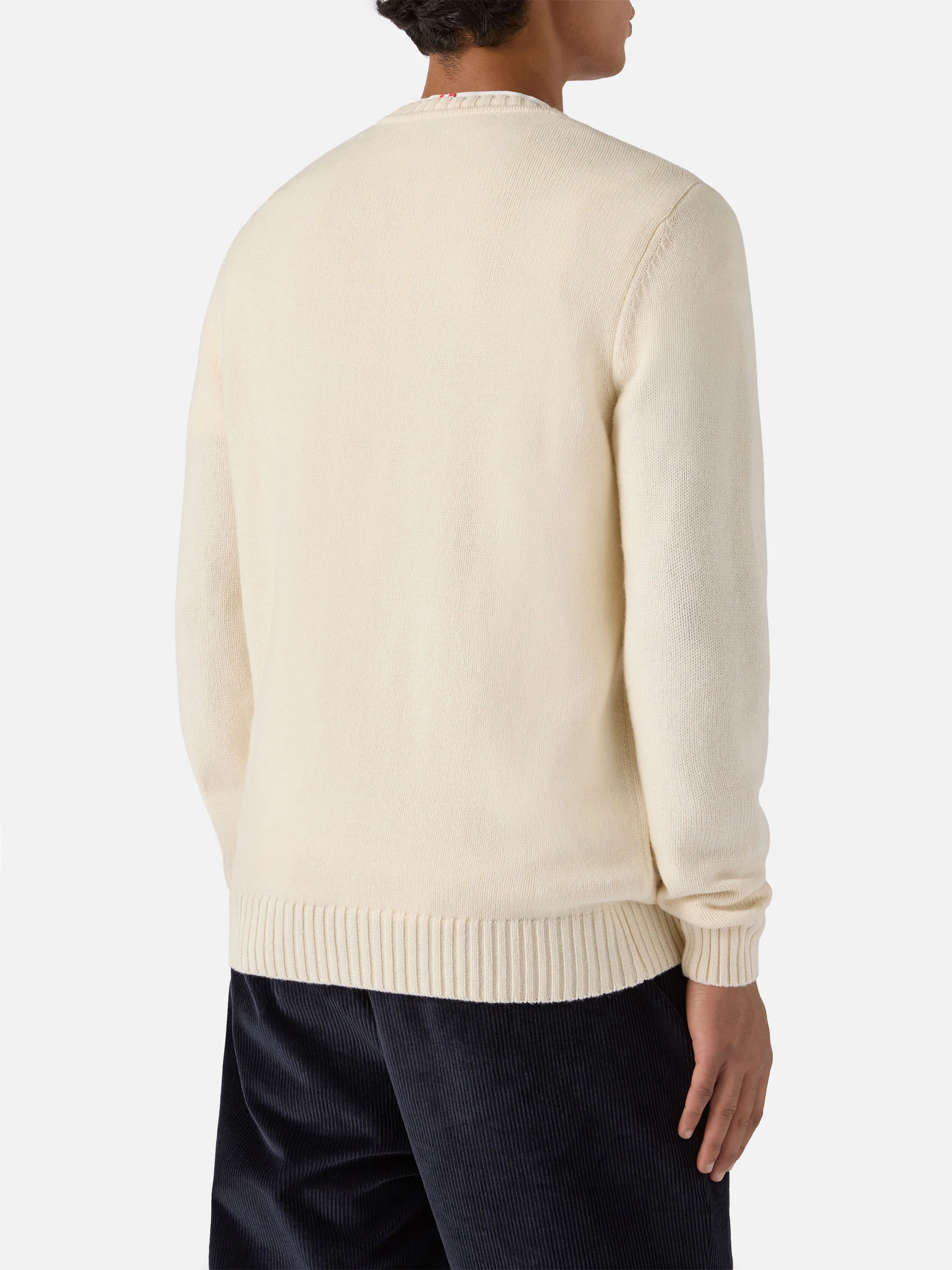 Maglione Bombardino Light bianco con jacquard St. Moritz | ST. MORITZ TOP OF THE WORLD SPECIAL EDITION - Image 3