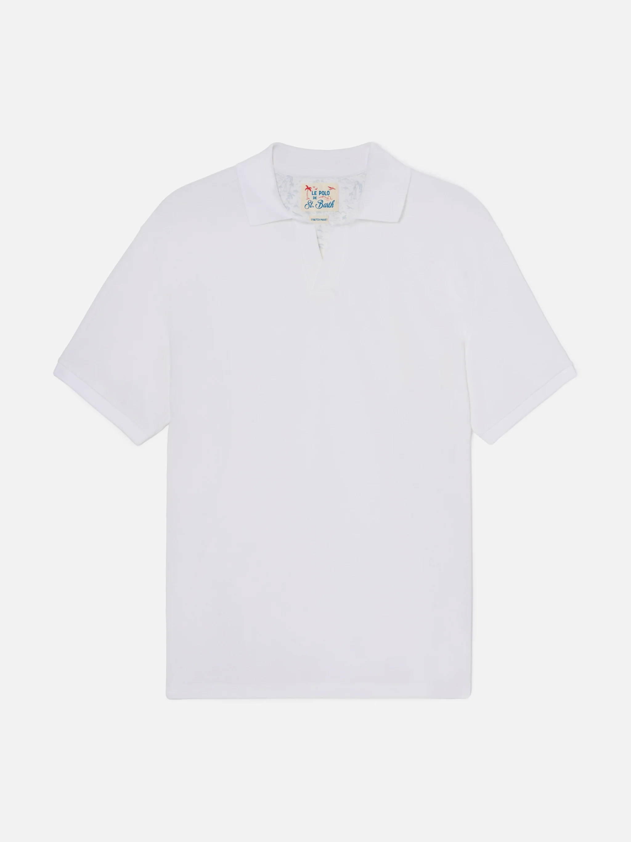 Polo Charles in piquet di cotone bianco - Image 5