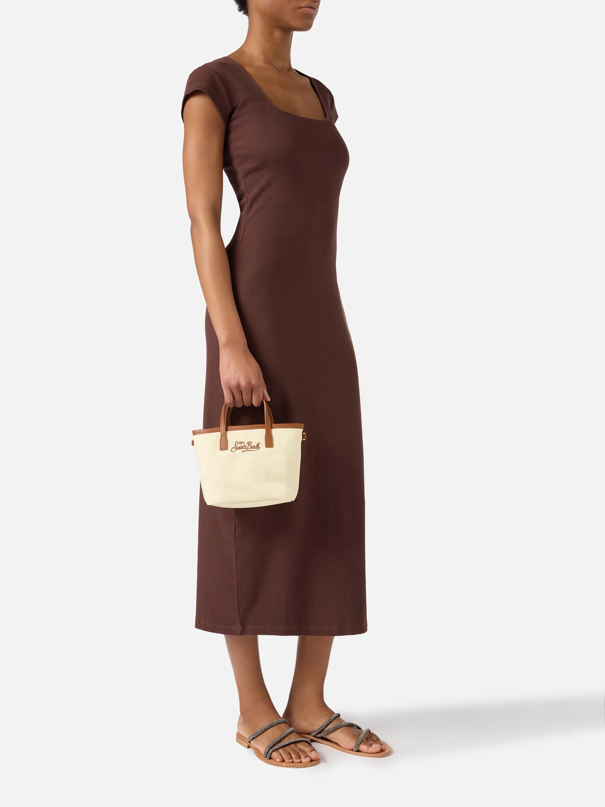 Borsa City mini in nylon bianca - Image 2