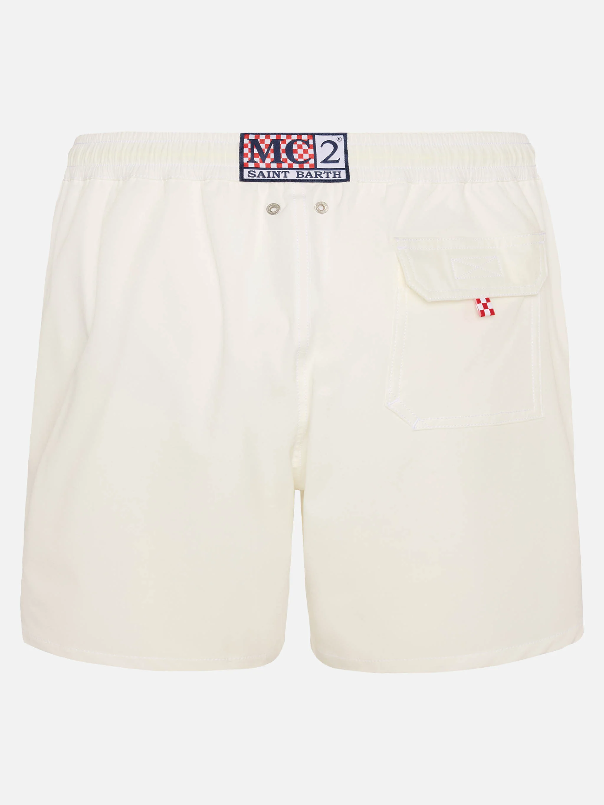 Costume mare Comfort bianco con ricamo St. Barth - Image 2