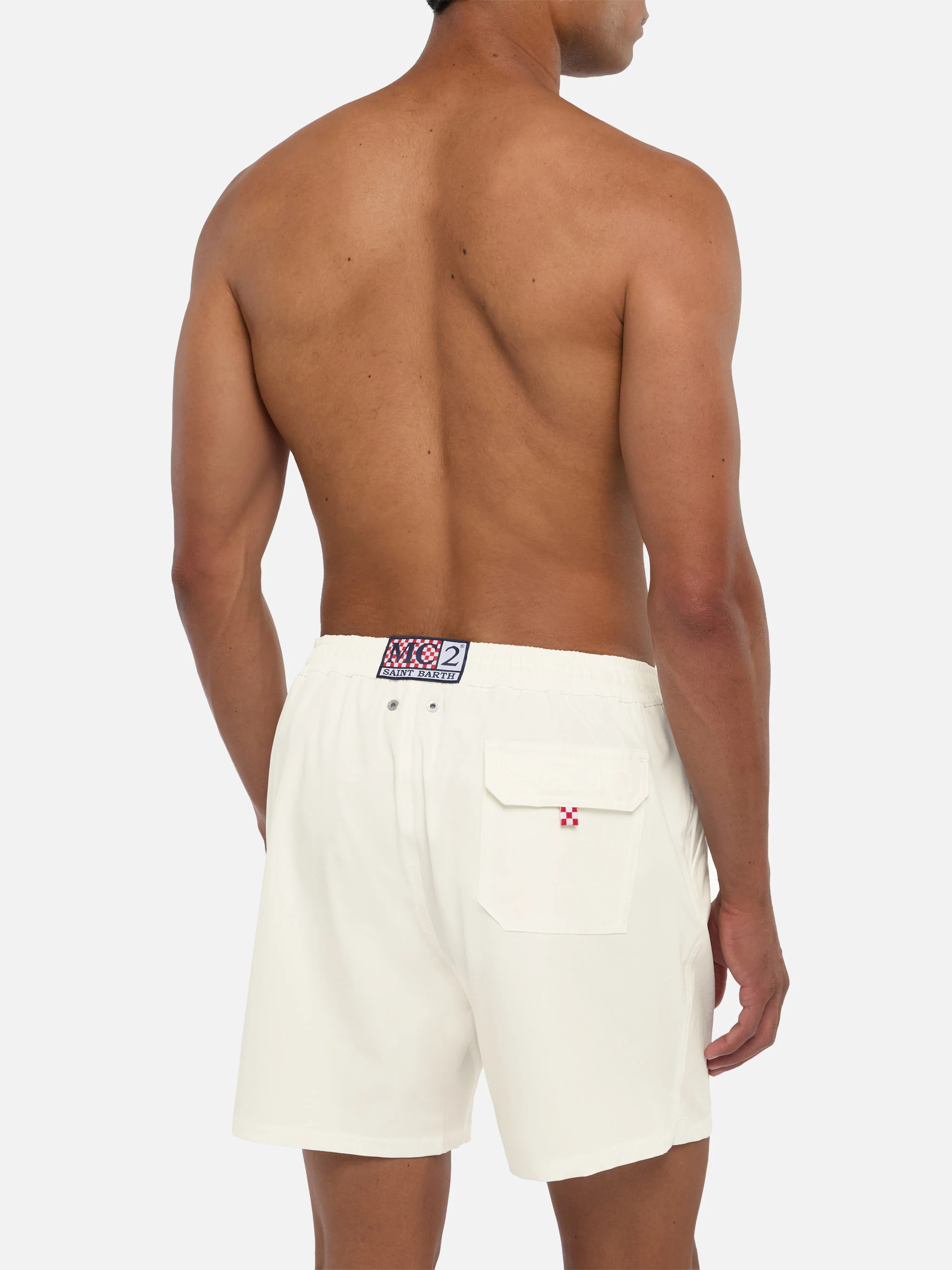 Costume mare Comfort bianco con ricamo St. Barth - Image 5