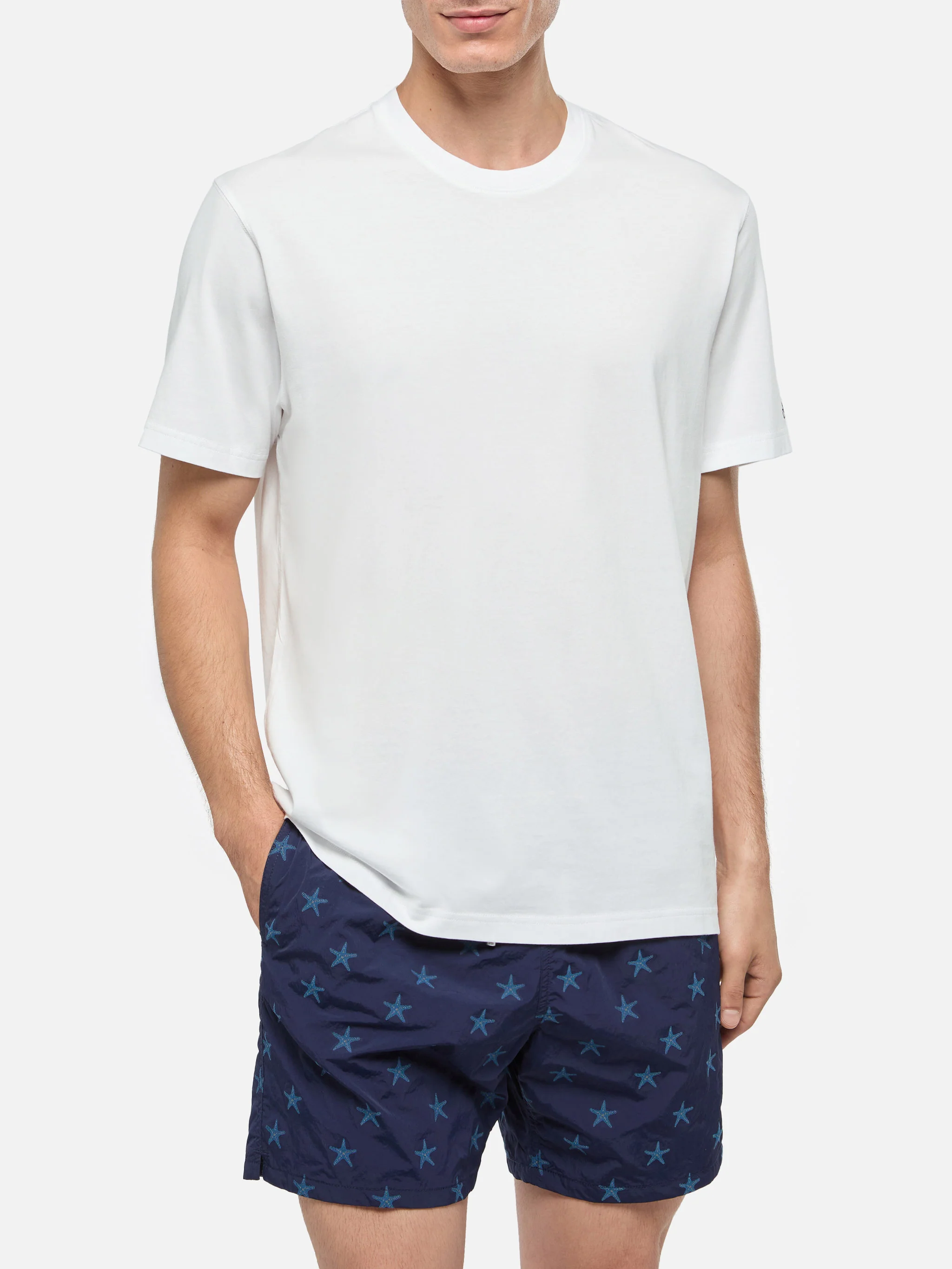 Tshirt Dover in jersey di cotone bianco con ricamo St. Barth - Image 2