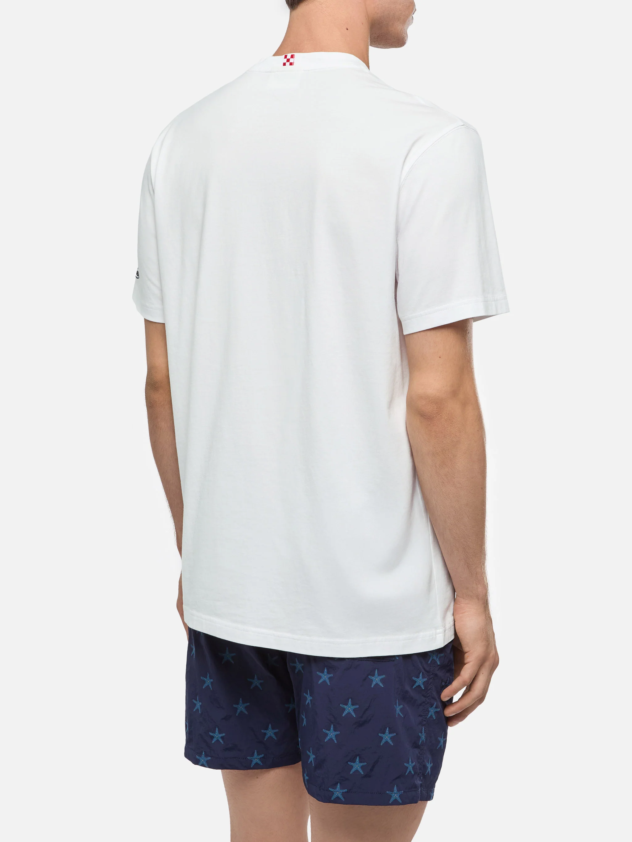 Tshirt Dover in jersey di cotone bianco con ricamo St. Barth - Image 4