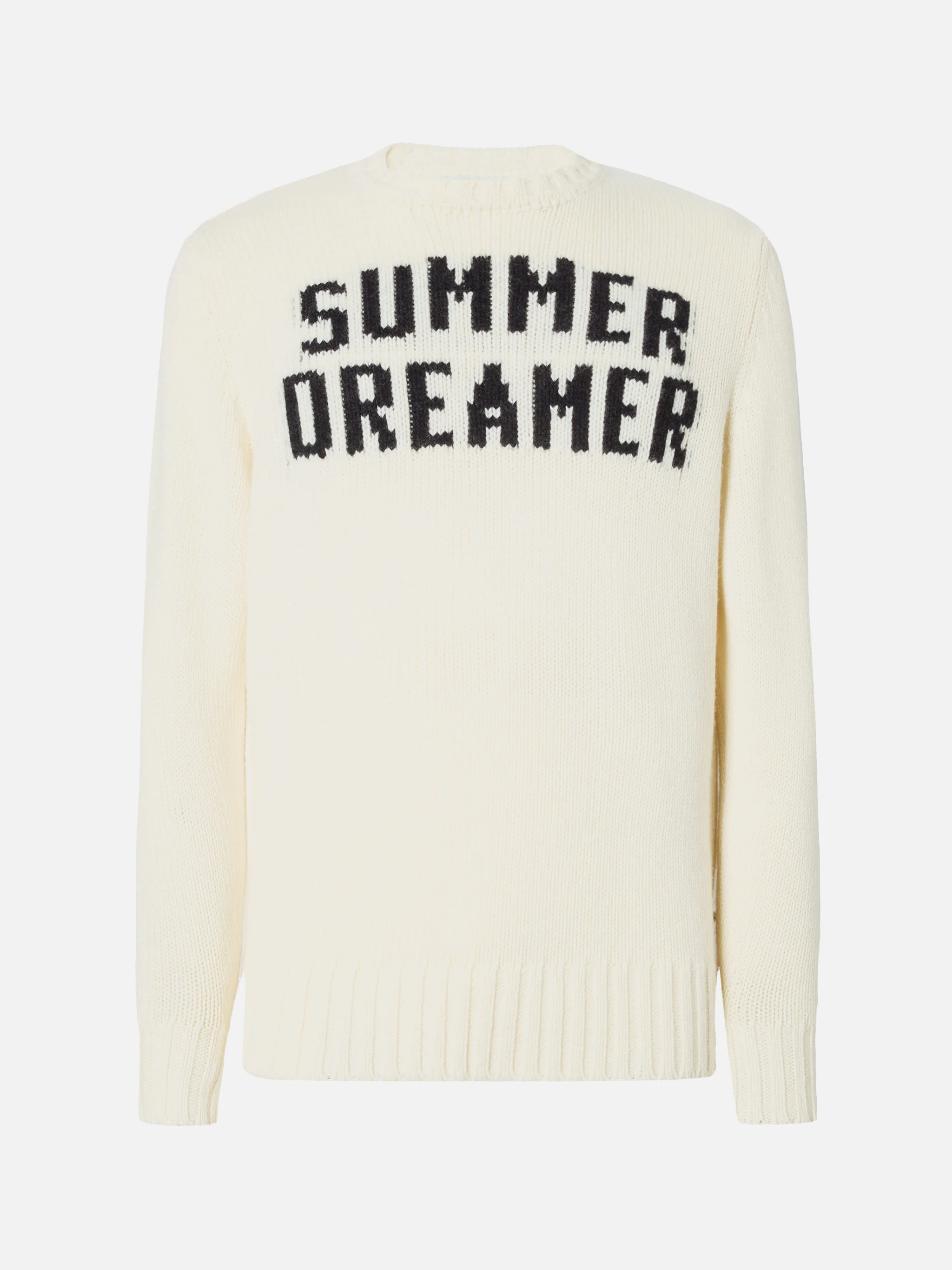 Girocollo Bombardino bianco con jacquard Summer Dreamers - Image 5