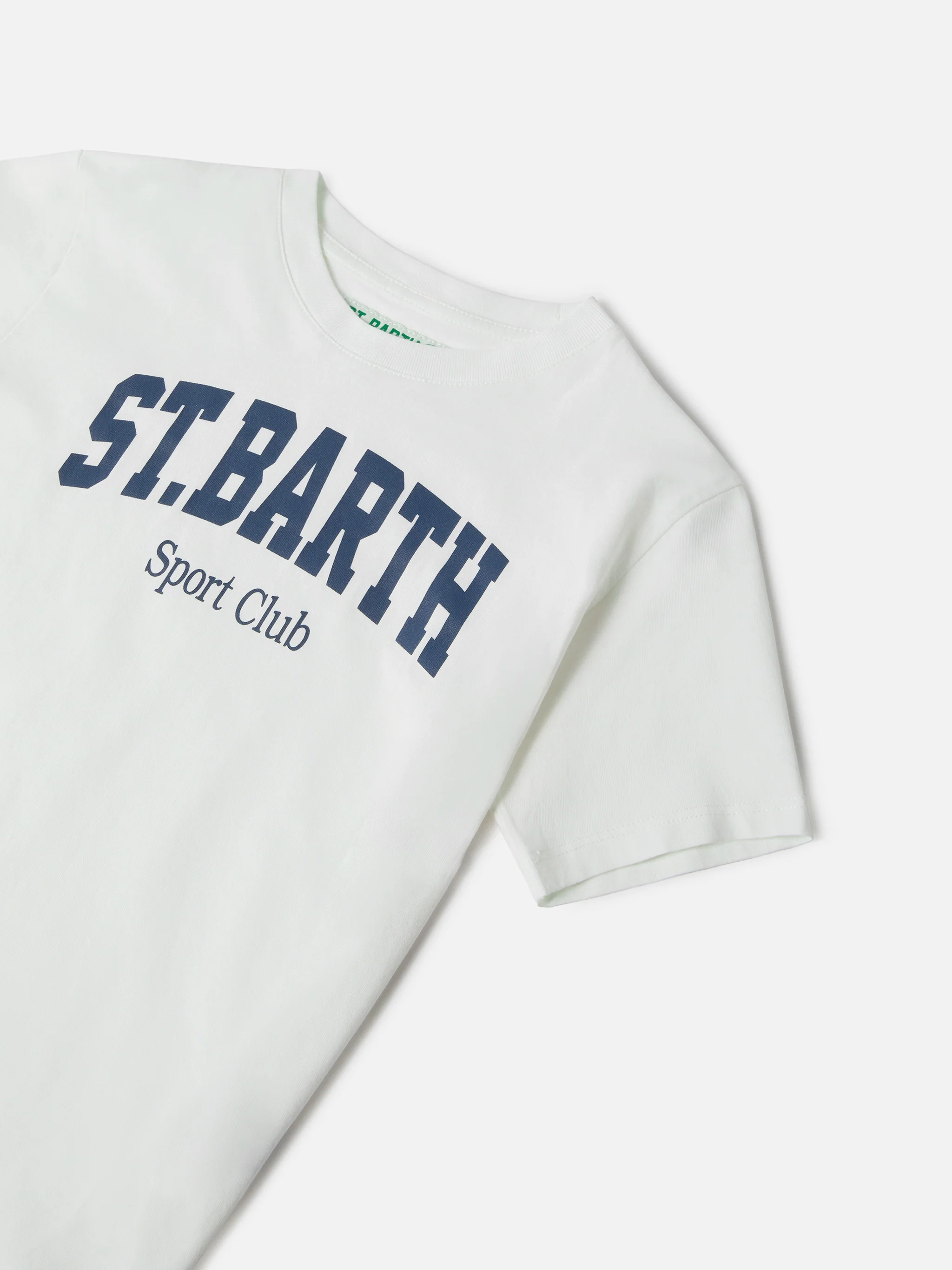 T-shirt Denver Jr in puro cotone bianco con stampa Sport Club - Image 2