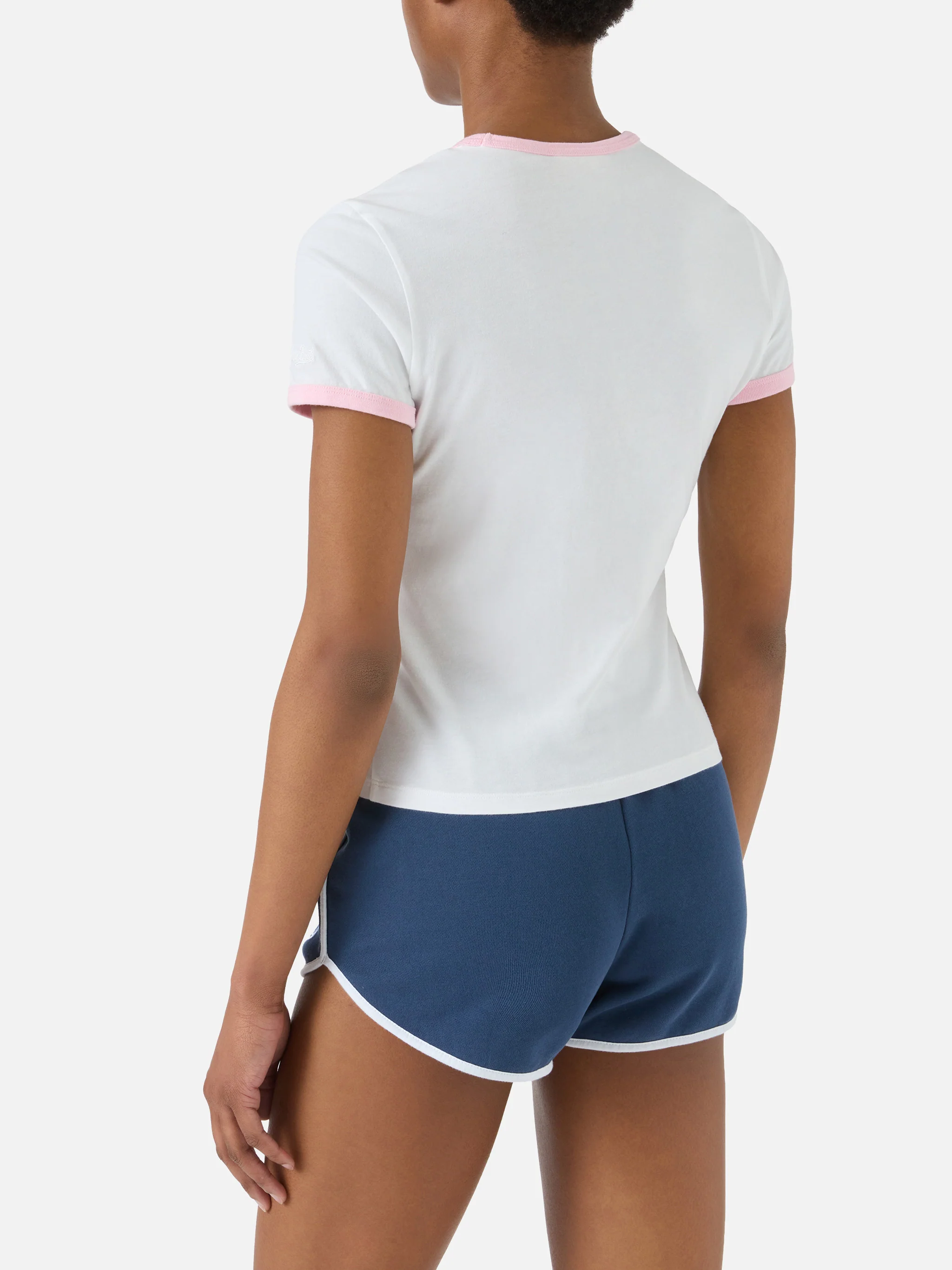 T-shirt Emilie String bianca con stampa Snoopy e ricamo Padel Lover | Special edition - Image 3